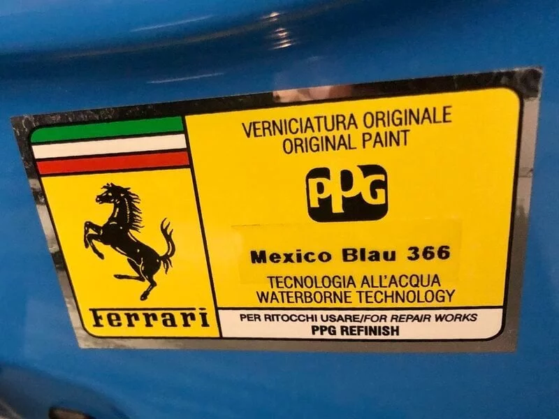 Paint code sticker