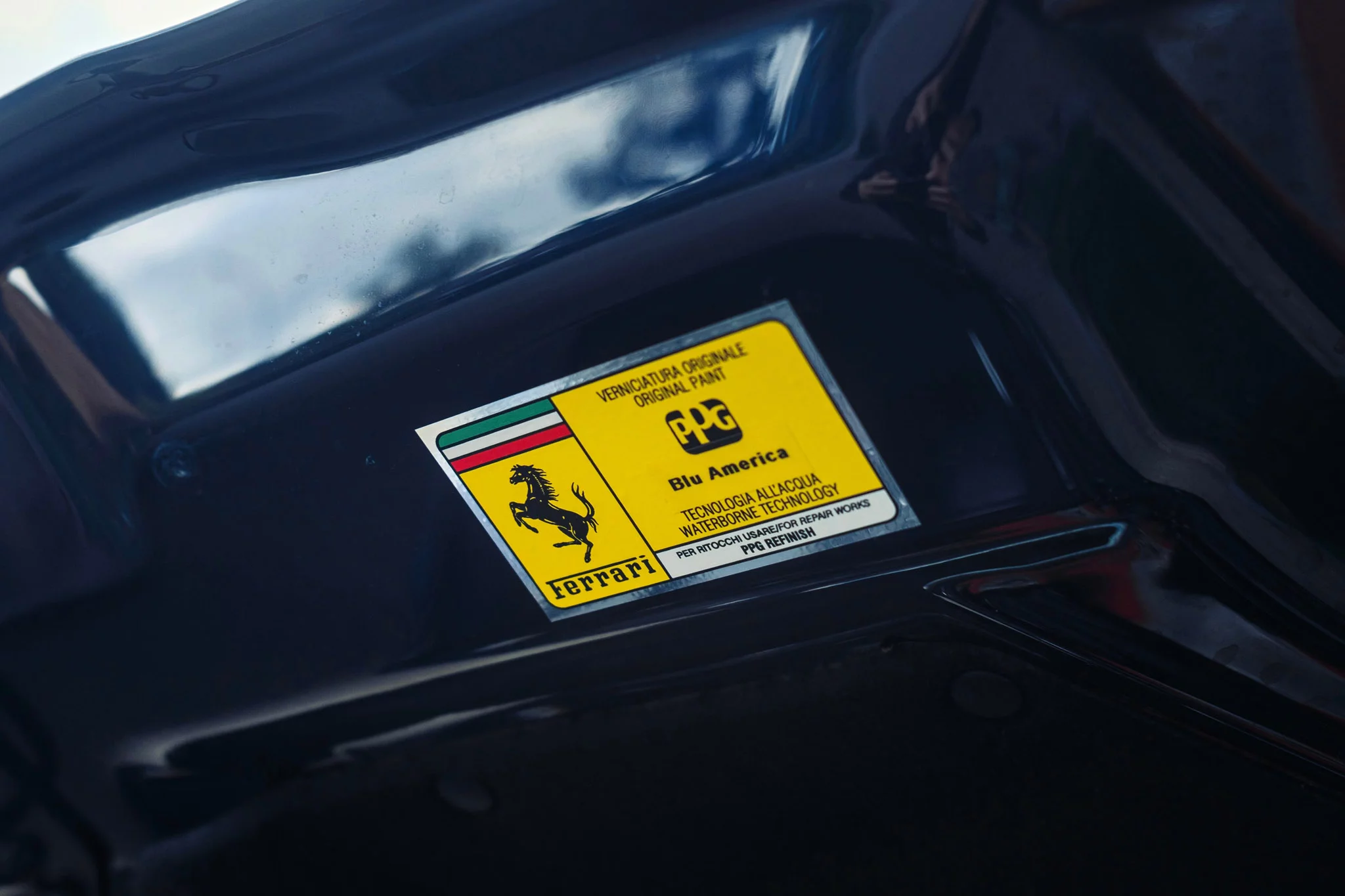 Paint code sticker