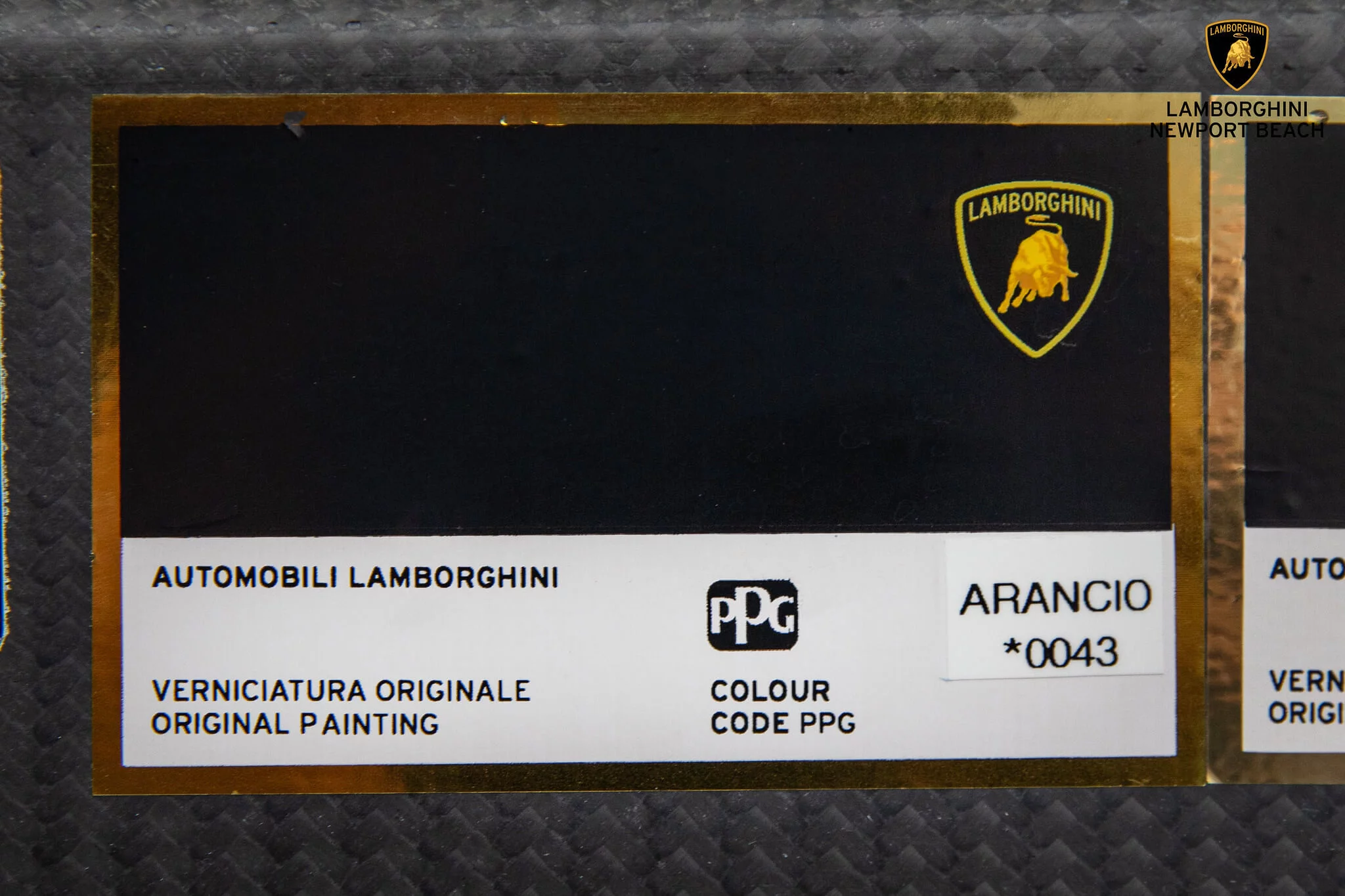 Paint code sticker