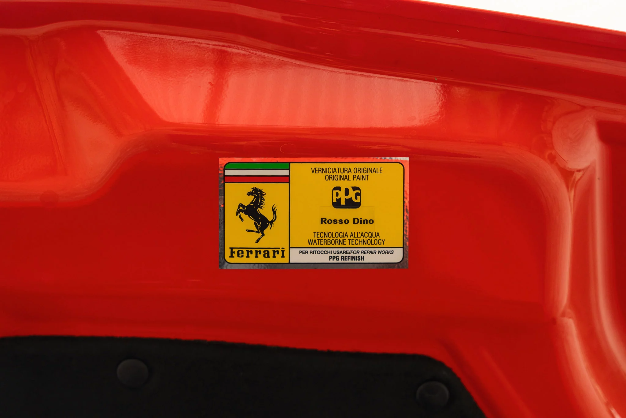 Paint code sticker