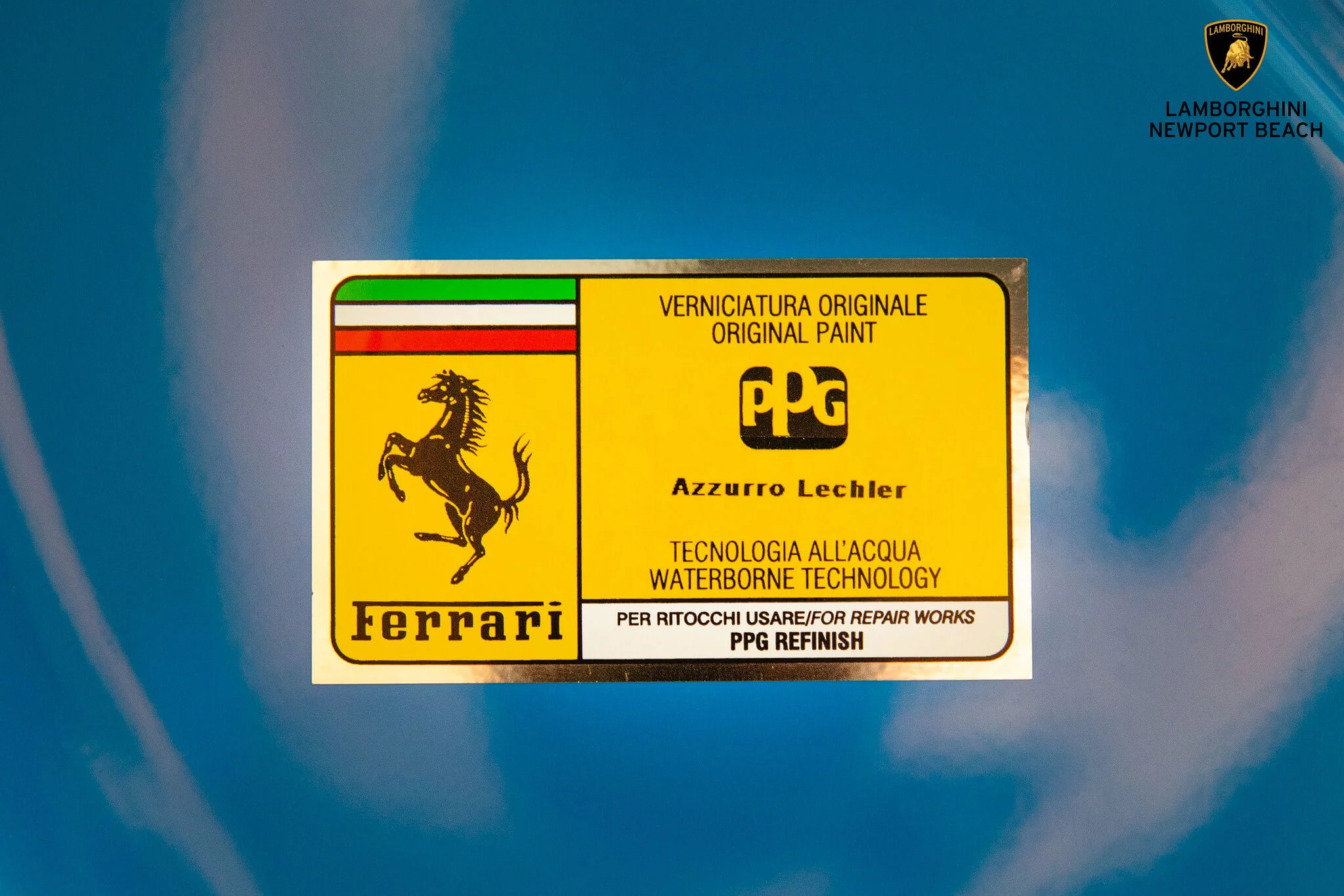 Paint code sticker