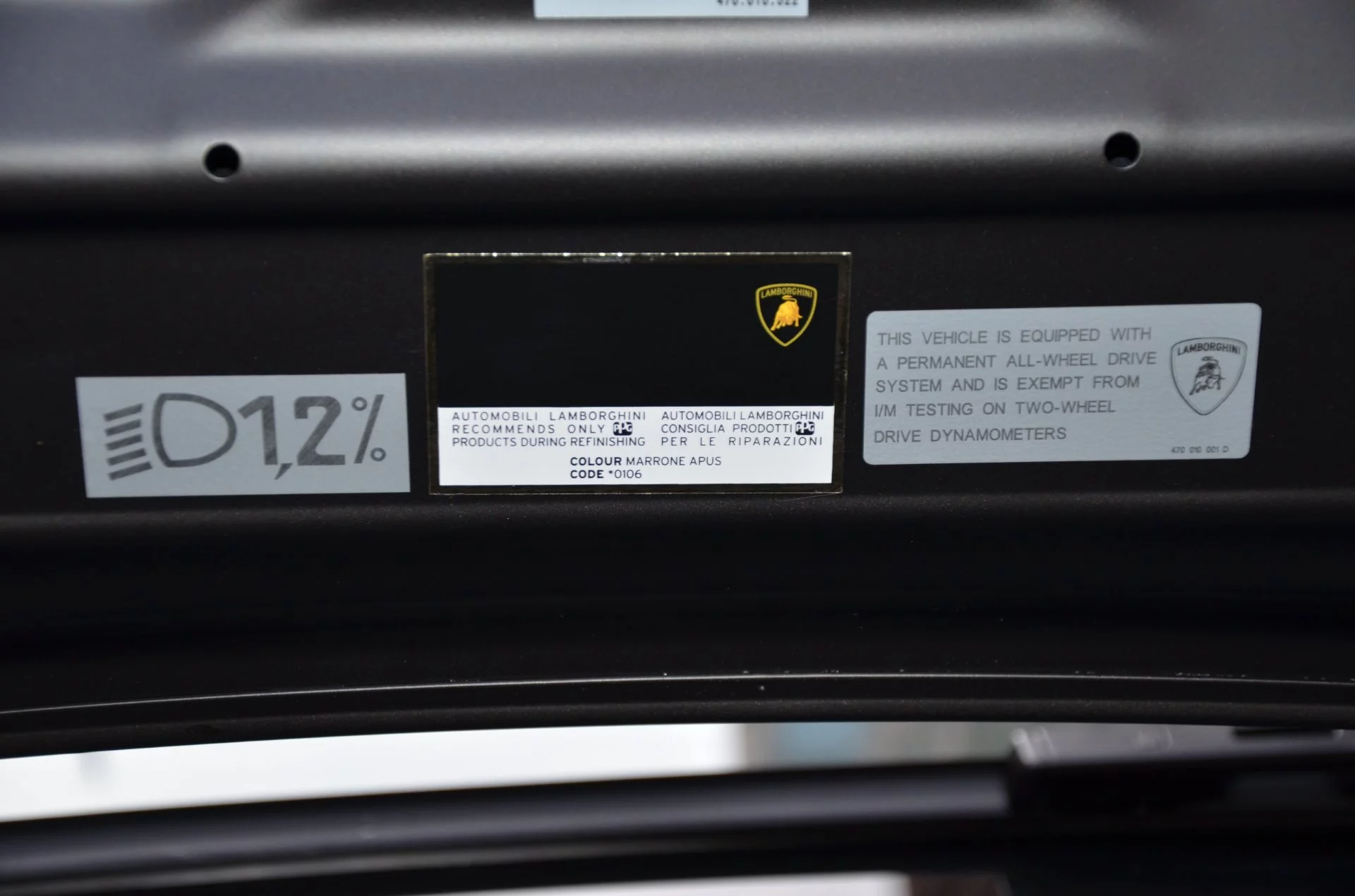 Paint code sticker