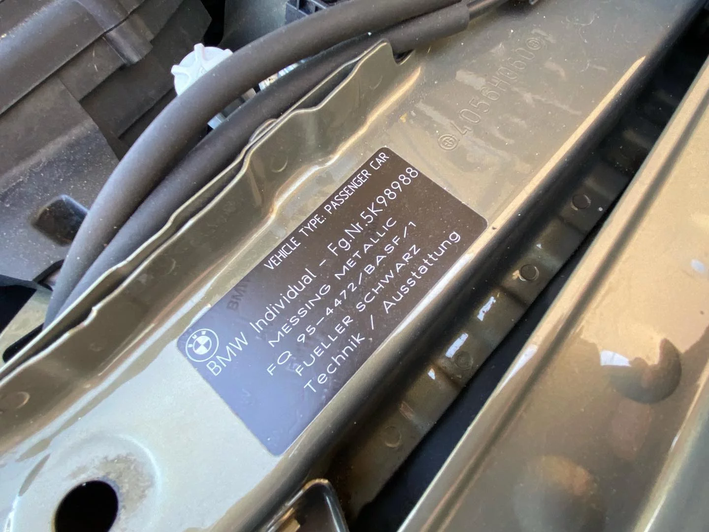 Paint code sticker