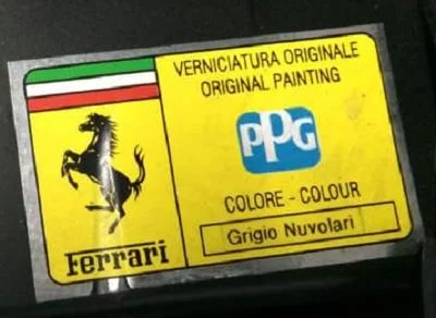 Paint code sticker
