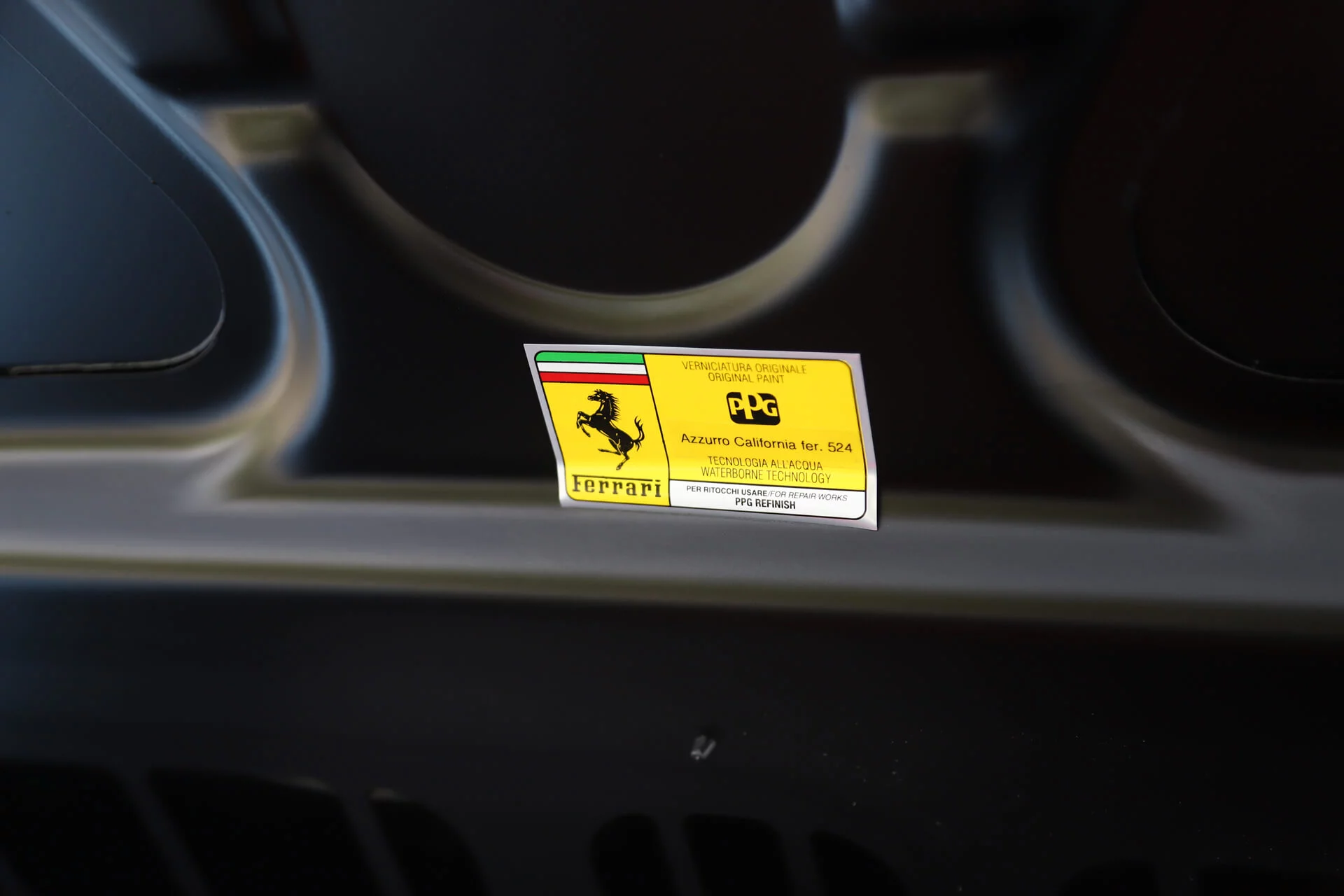 Paint code sticker