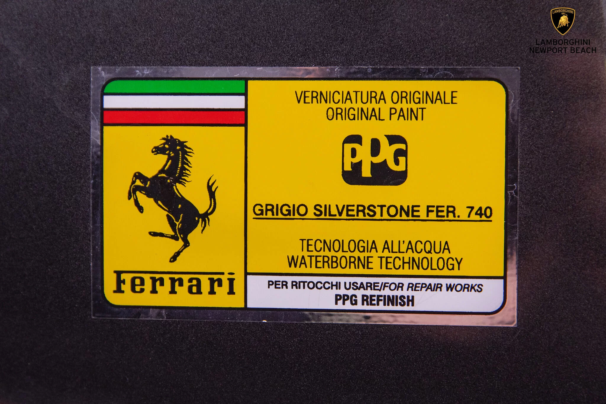 Paint code sticker
