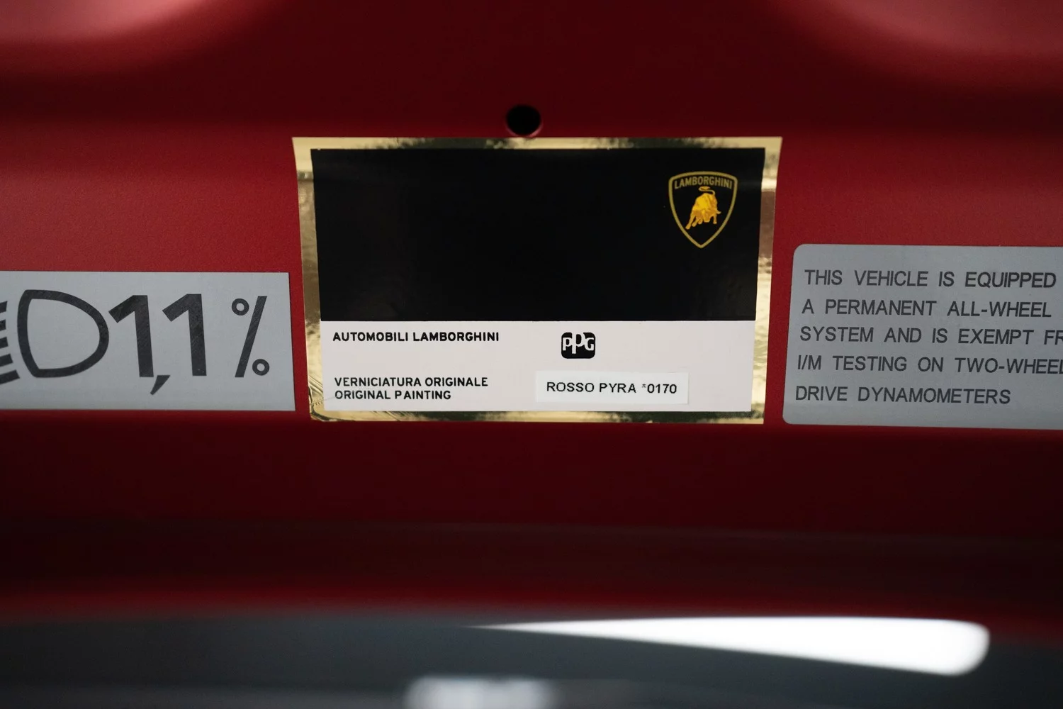 Paint code sticker