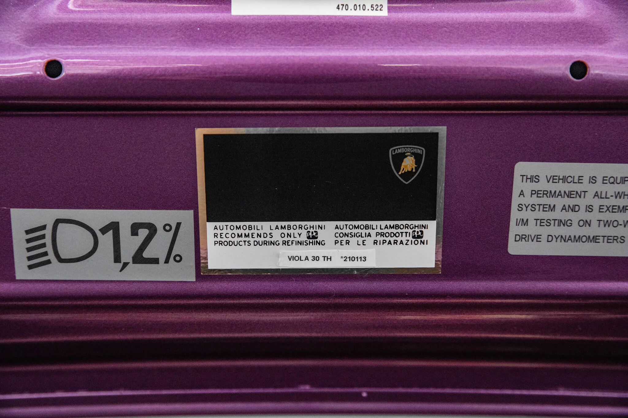 Paint code sticker