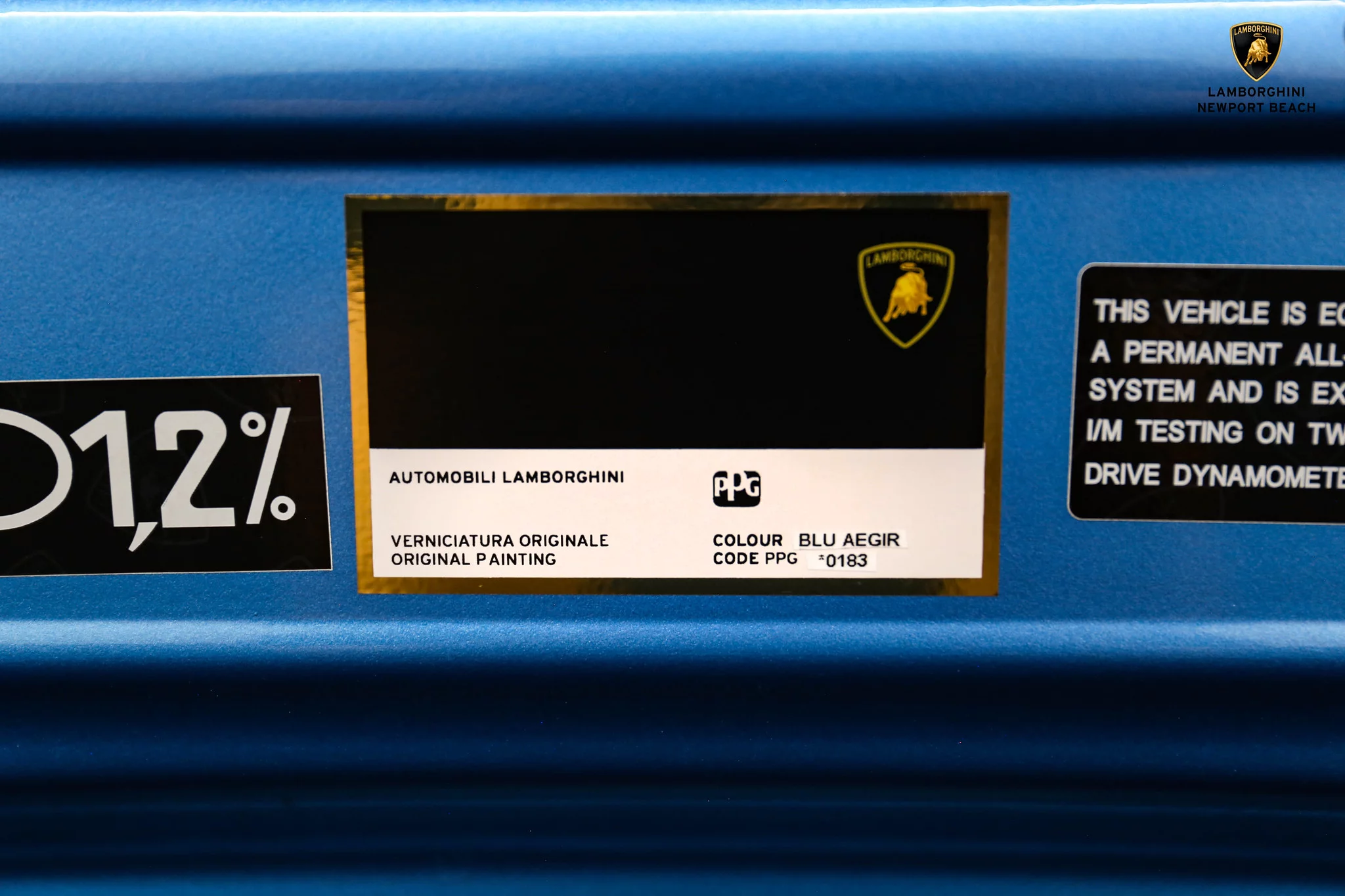 Paint code sticker
