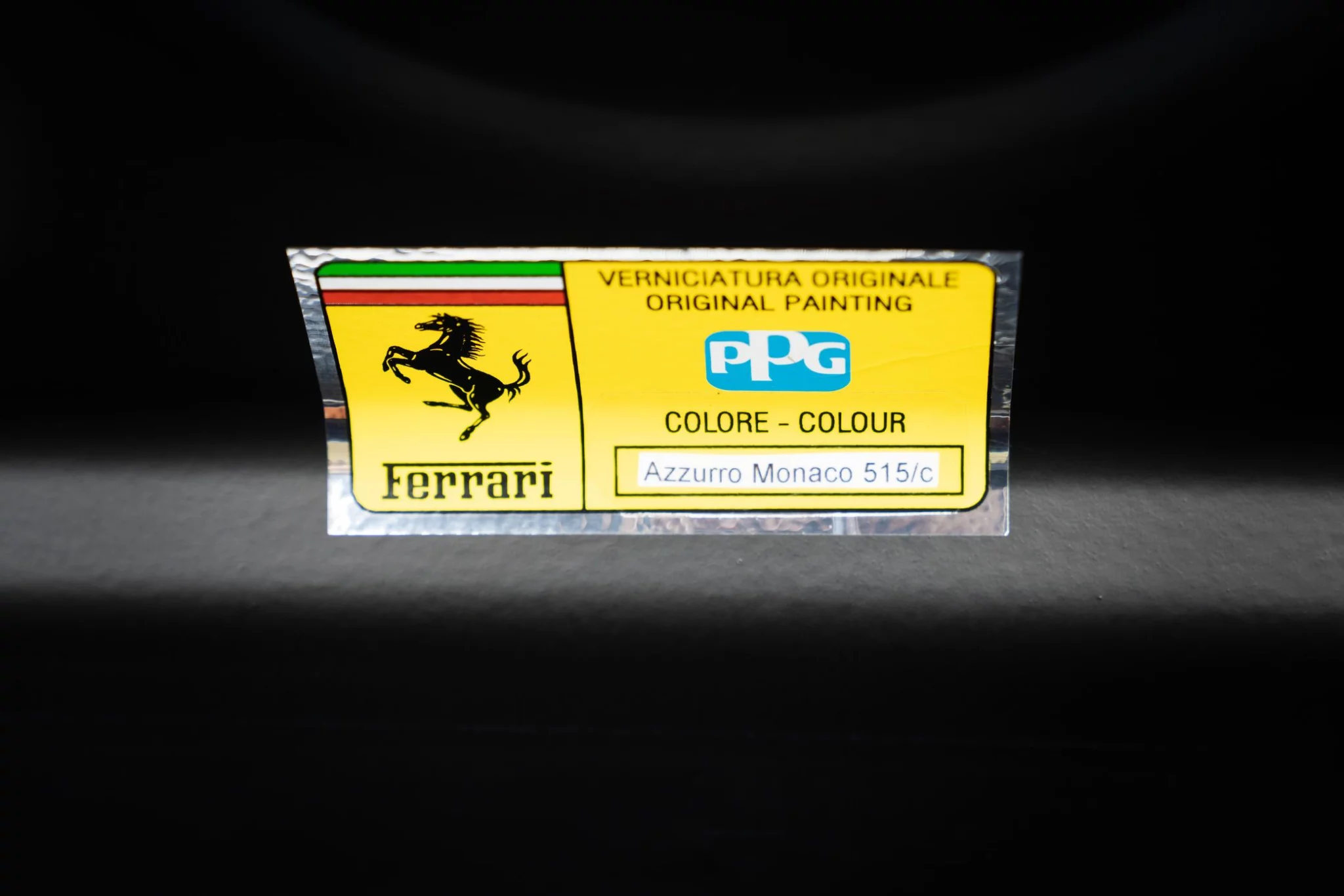 Paint code sticker