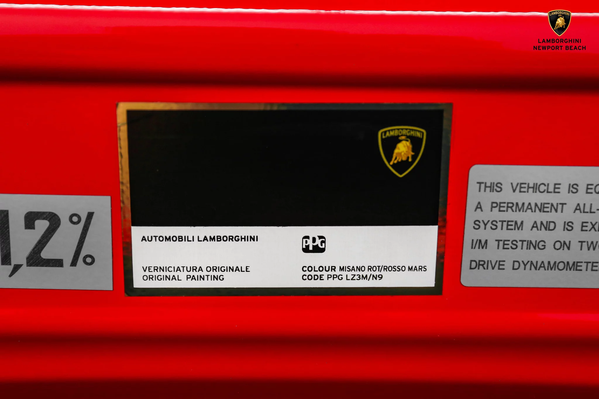Paint code sticker