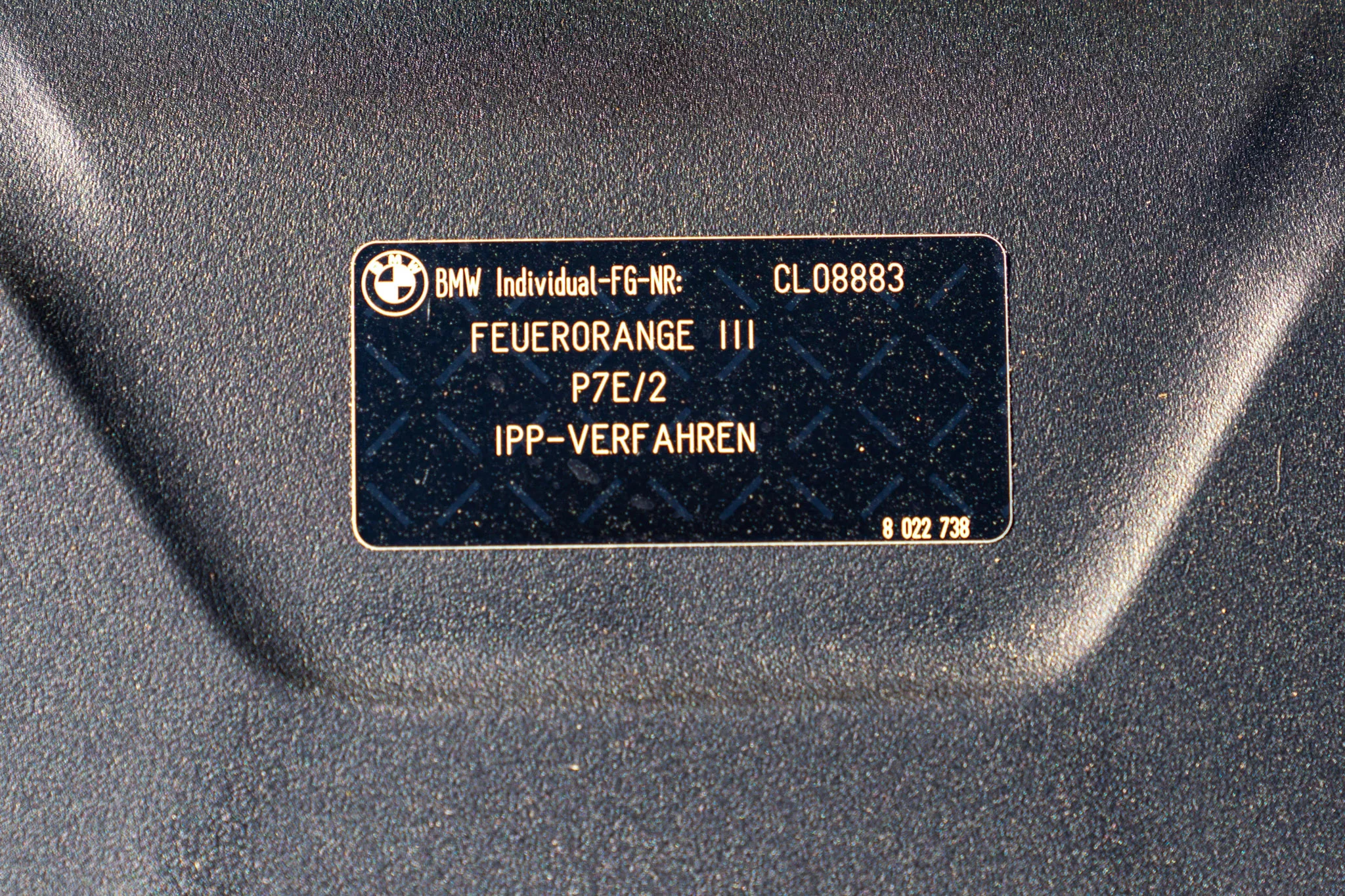 Paint code sticker