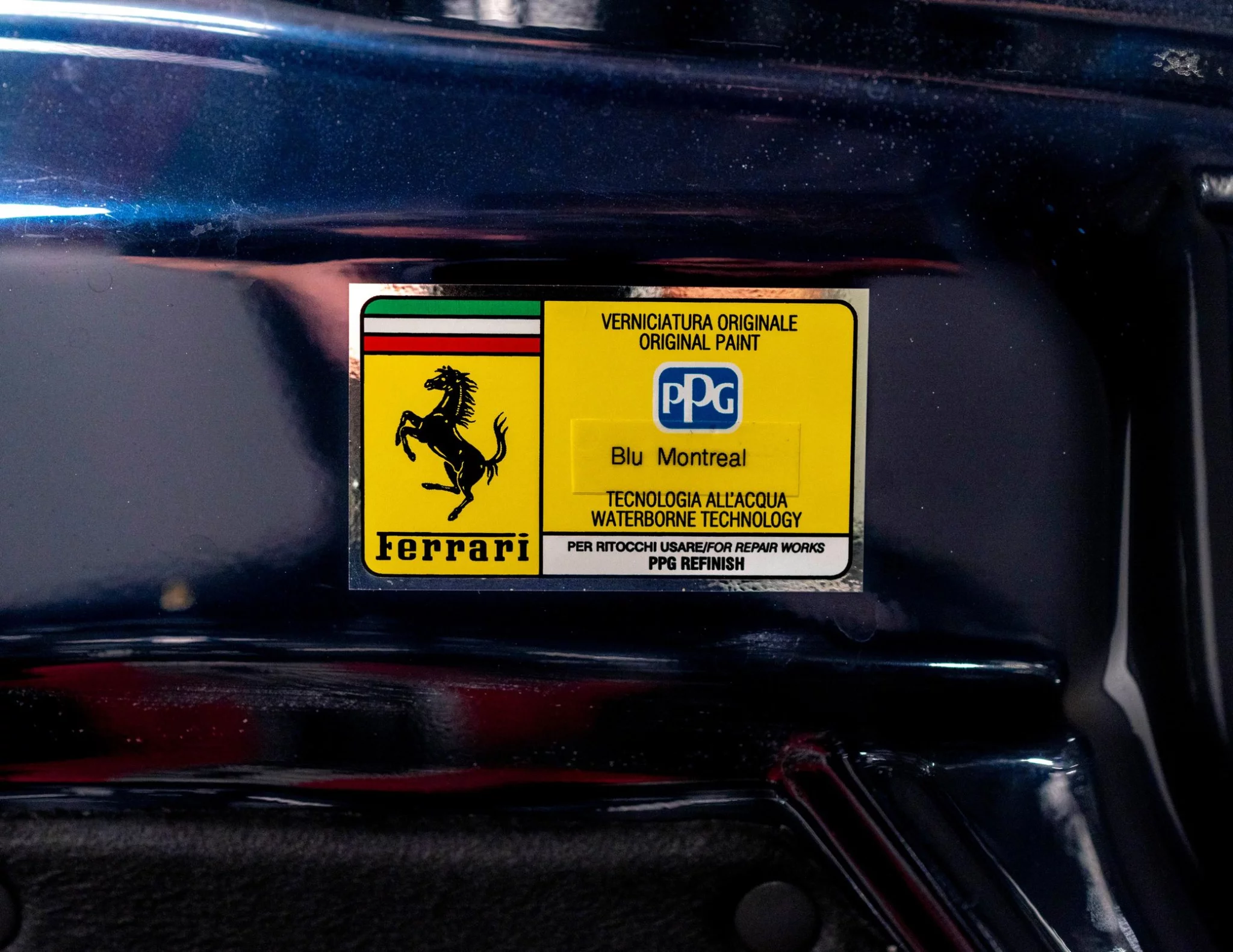 Paint code sticker