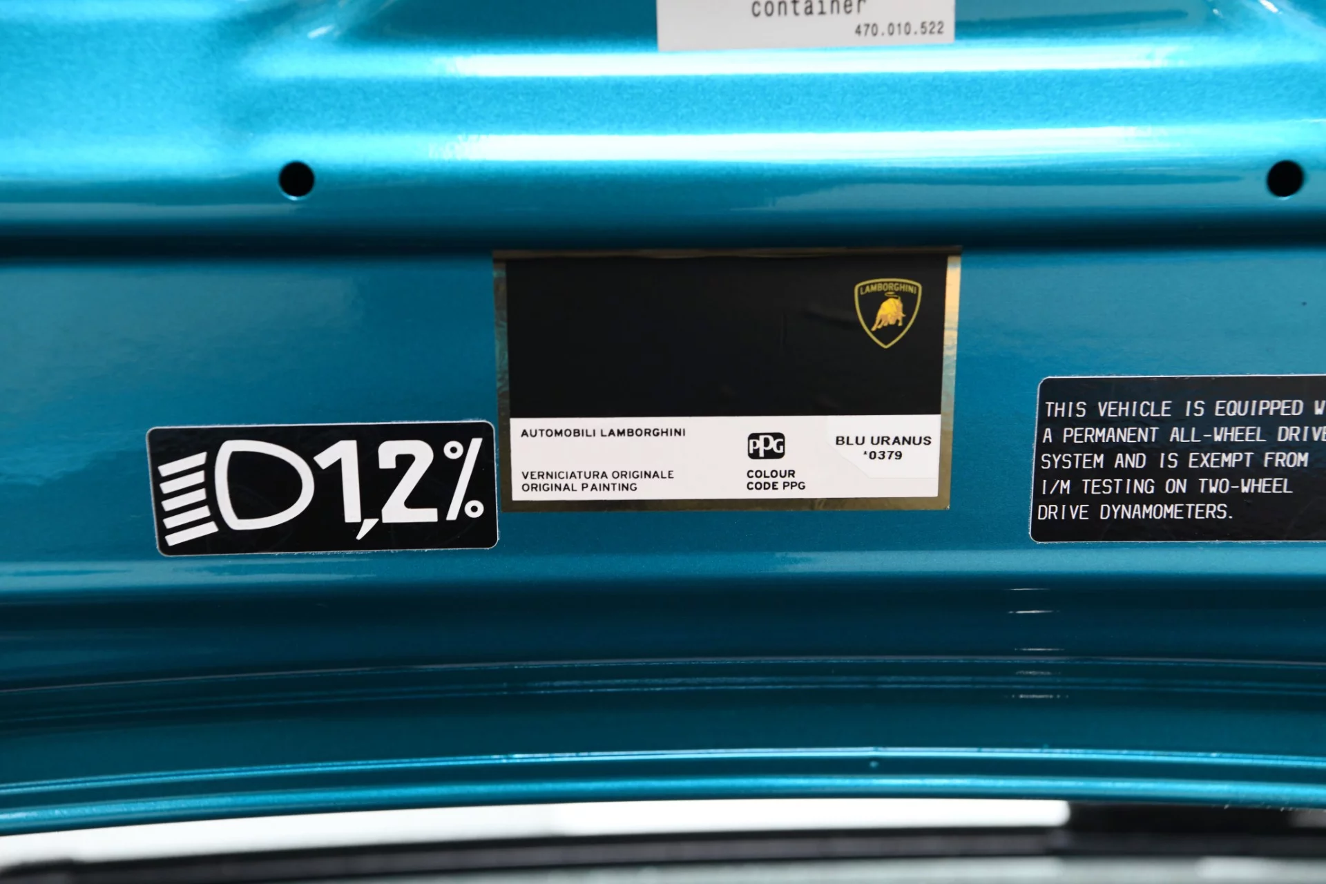 Paint code sticker
