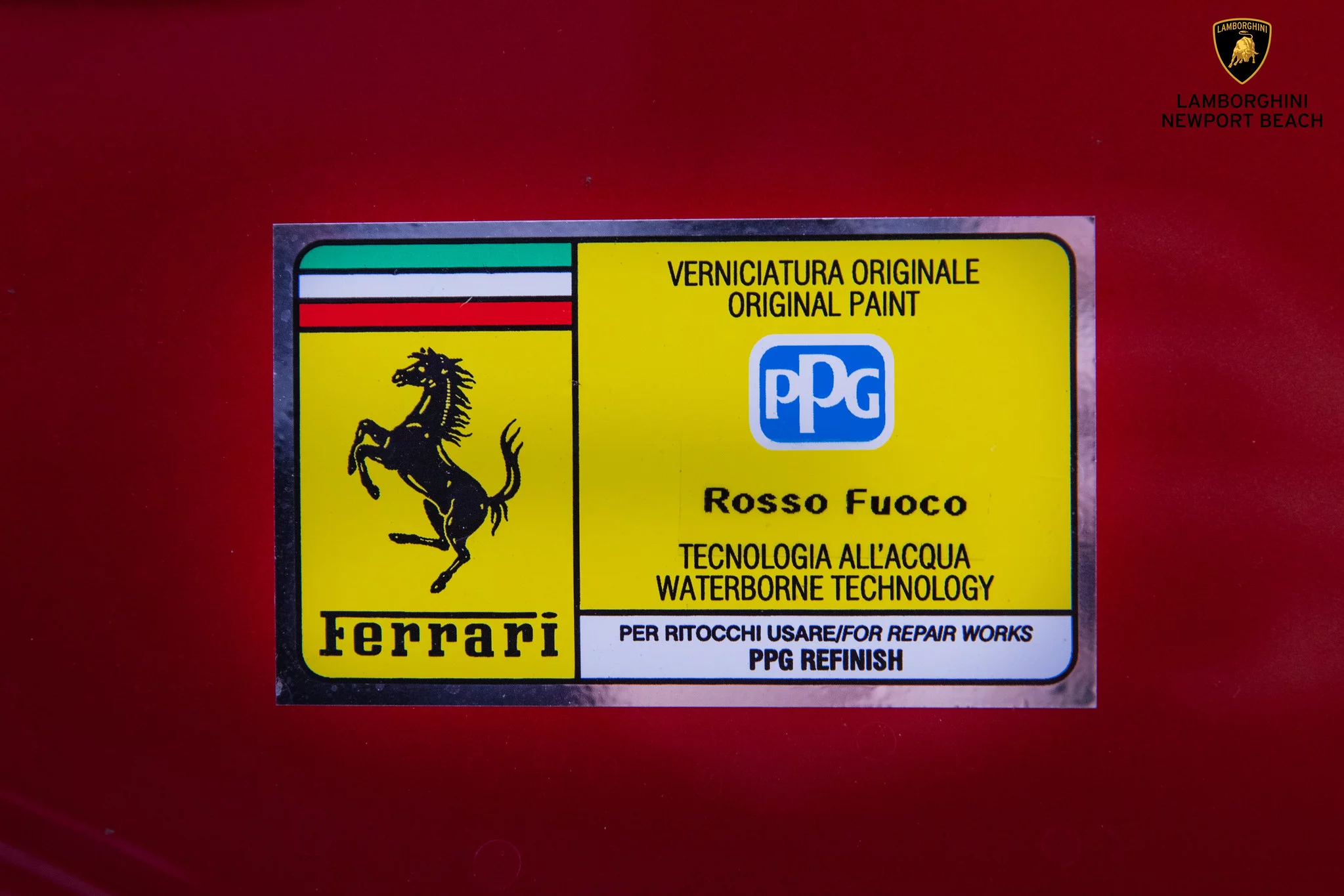 Paint code sticker