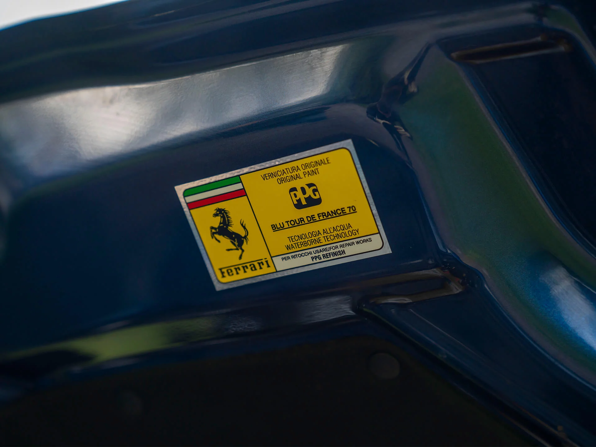 Paint code sticker