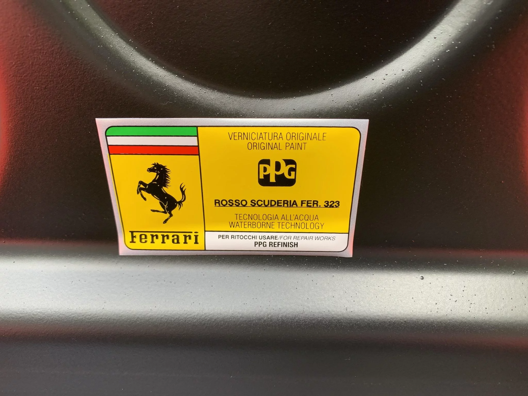 Paint code sticker