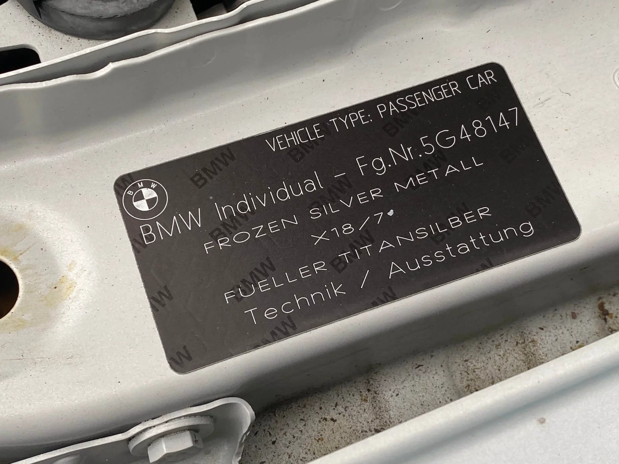 Paint code sticker