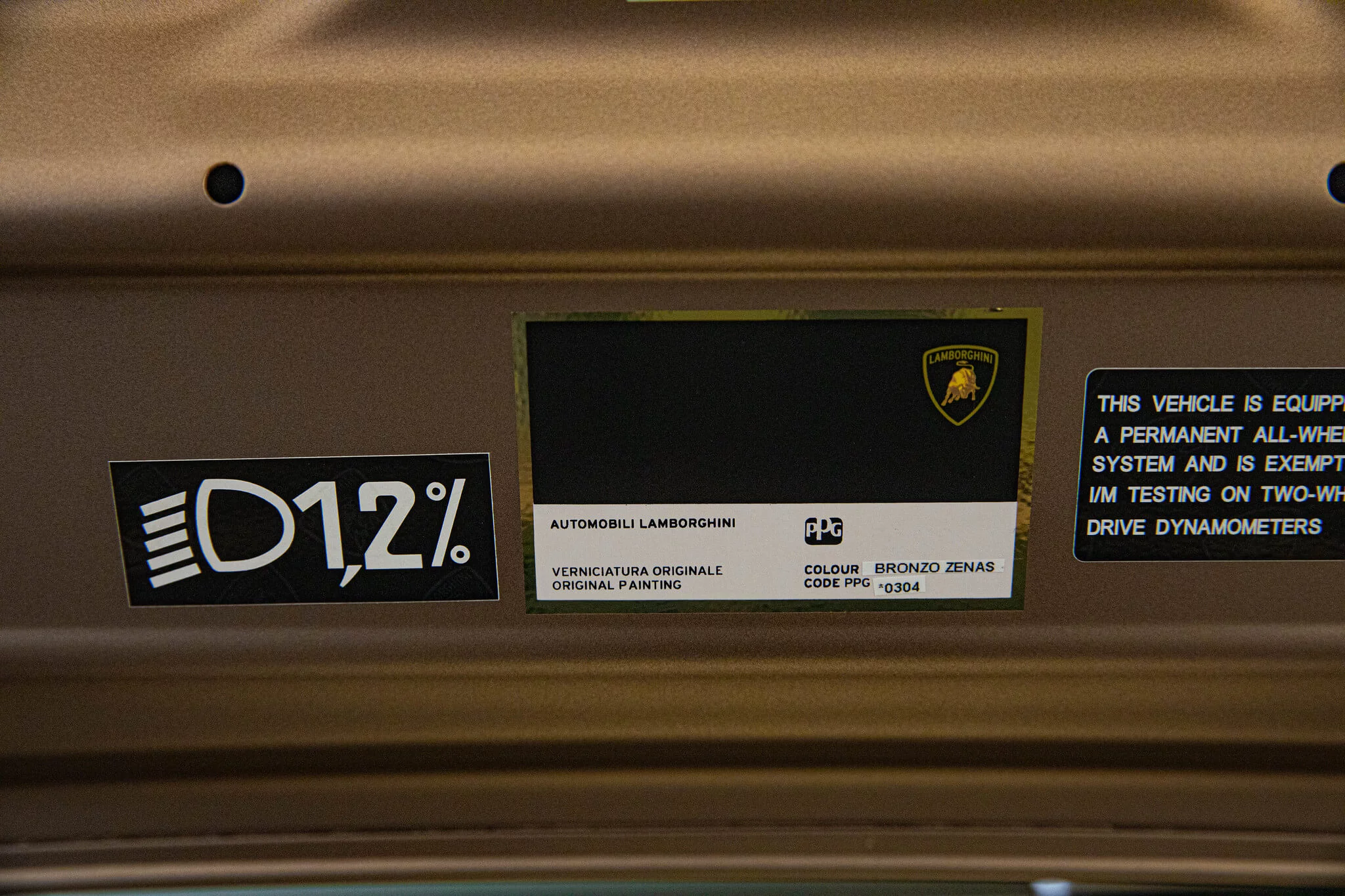 Paint code sticker