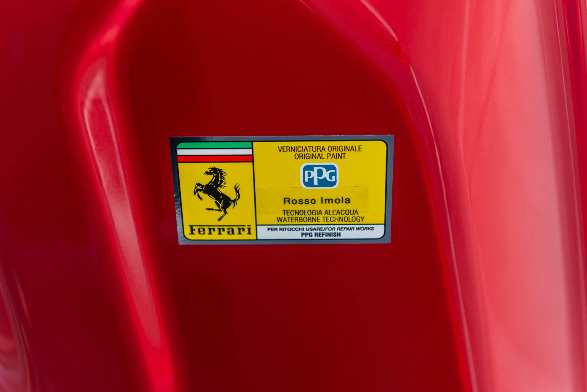 Paint code sticker