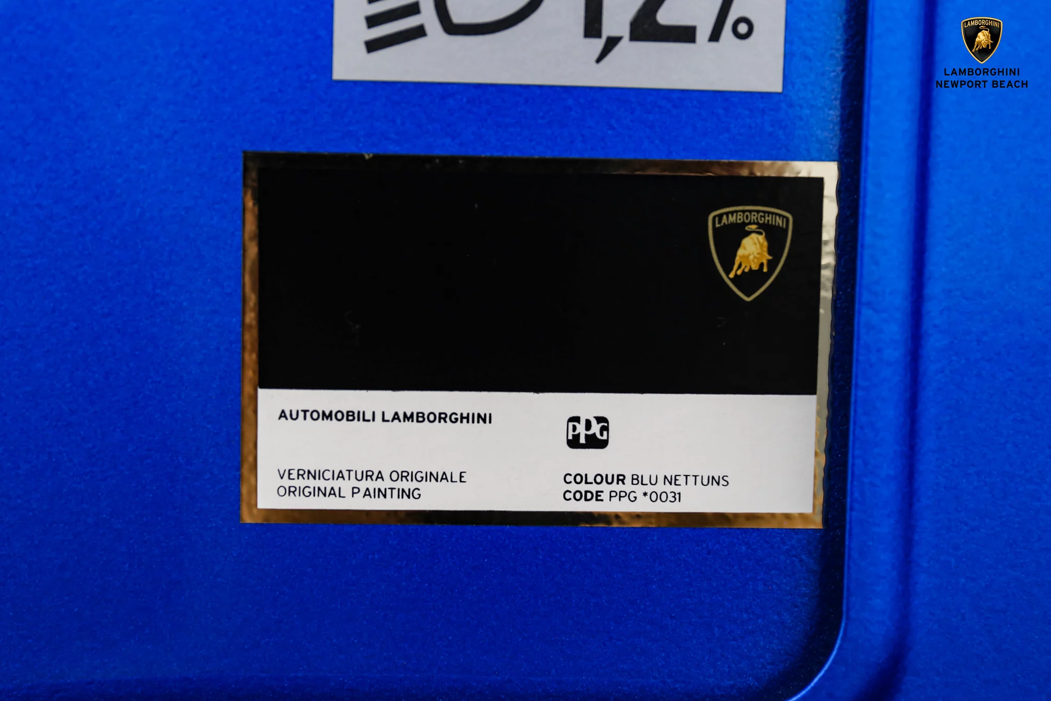 Paint code sticker