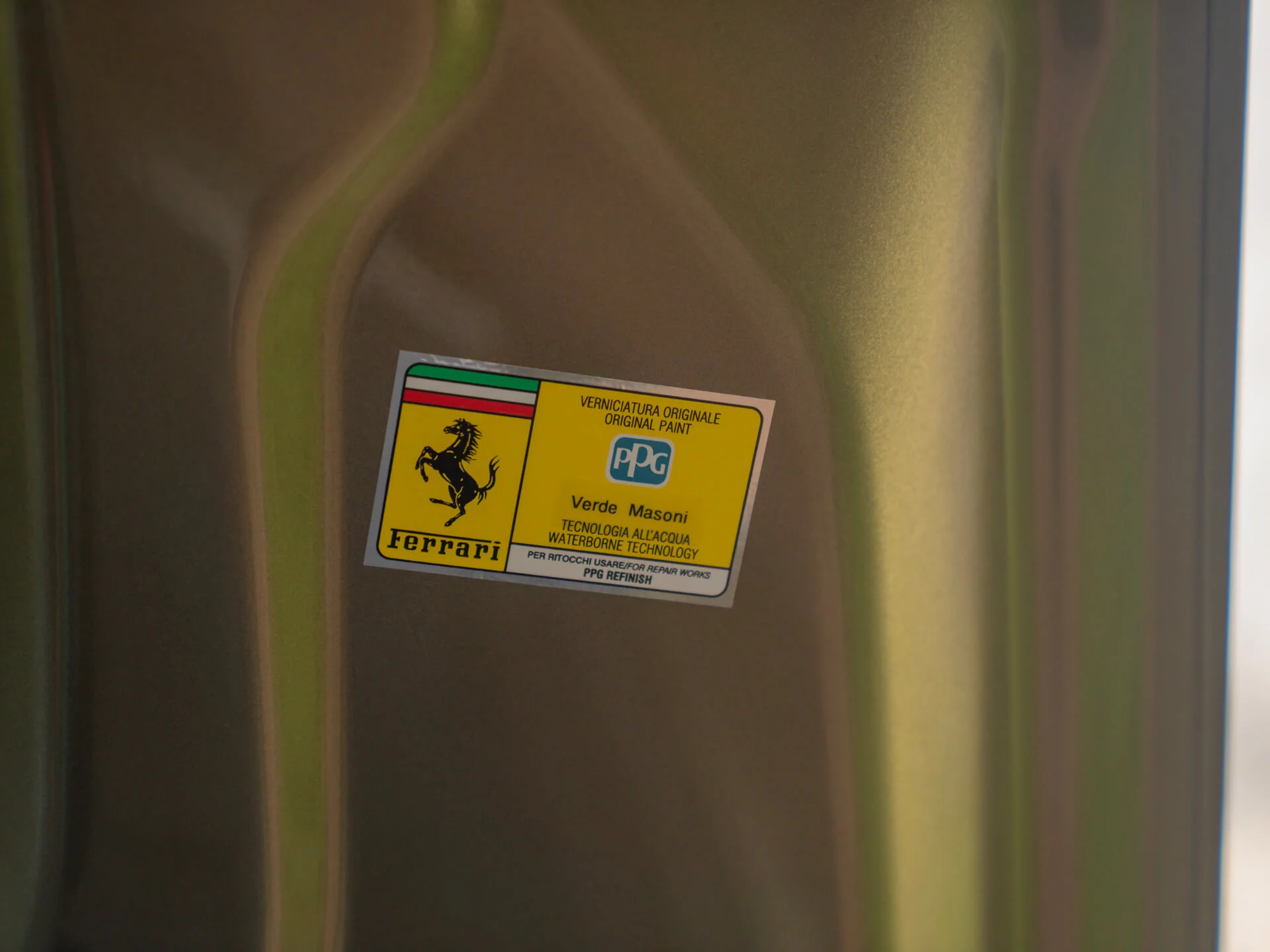 Paint code sticker