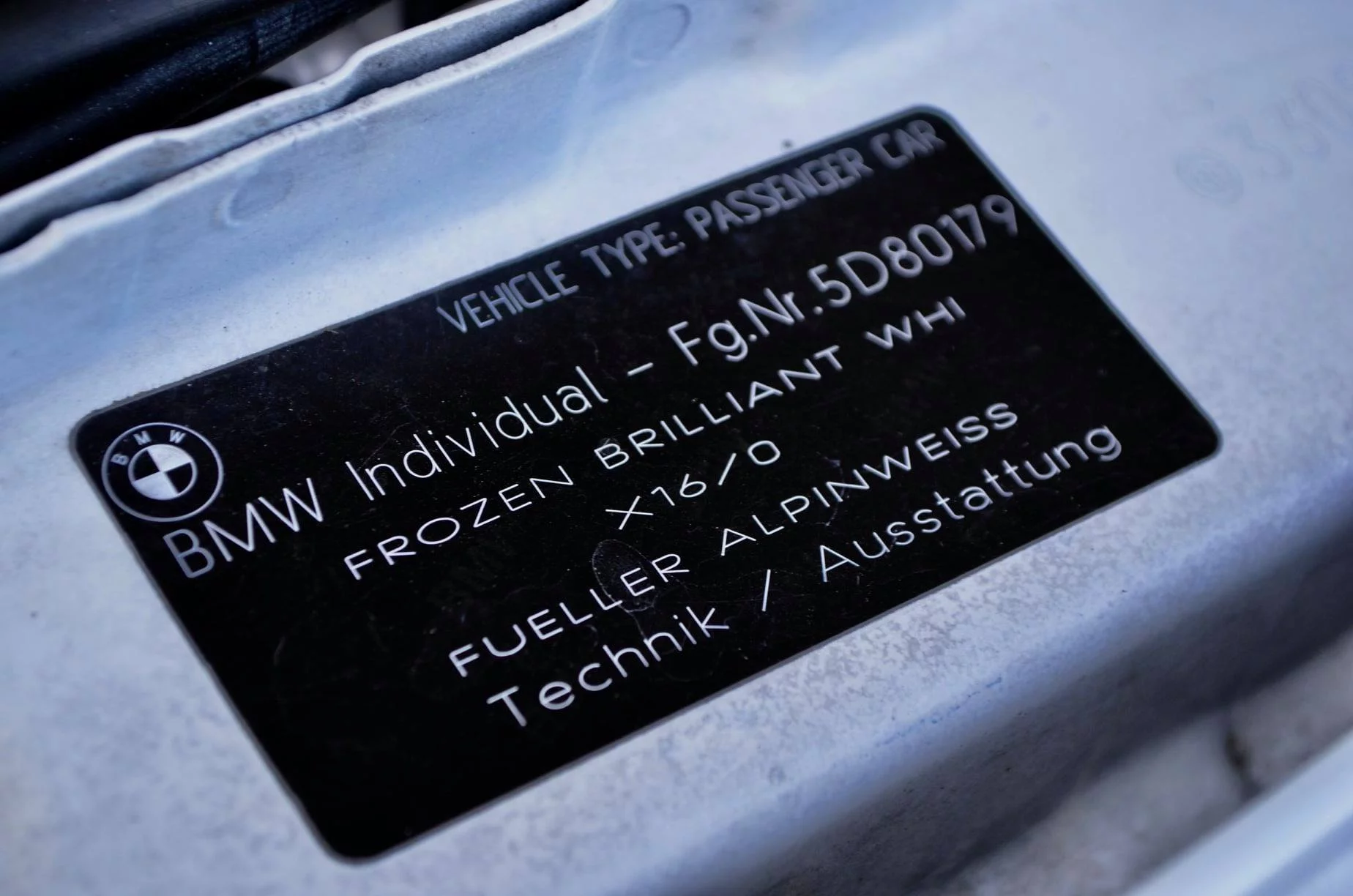 Paint code sticker