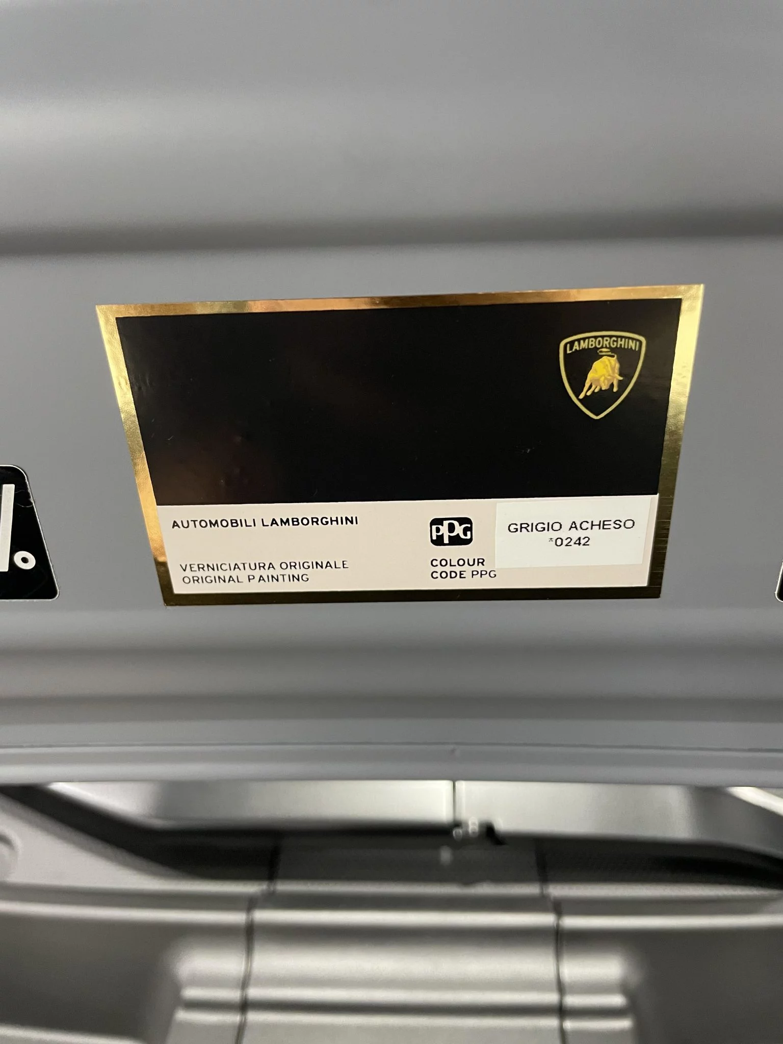 Paint code sticker