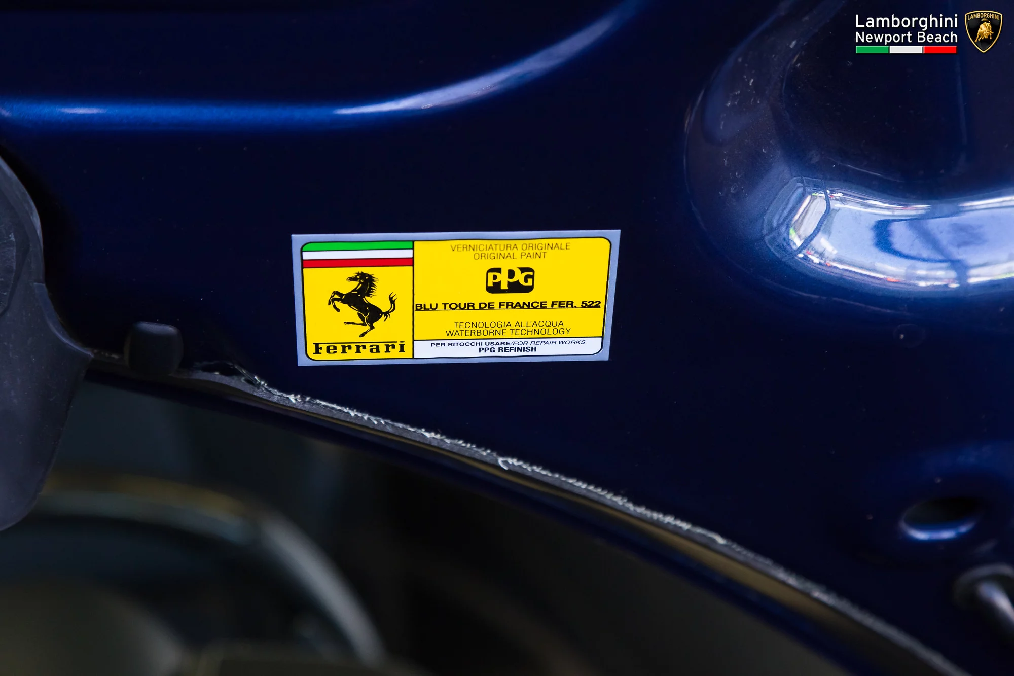 Paint code sticker