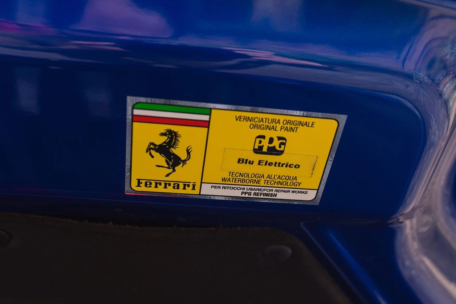 Paint code sticker
