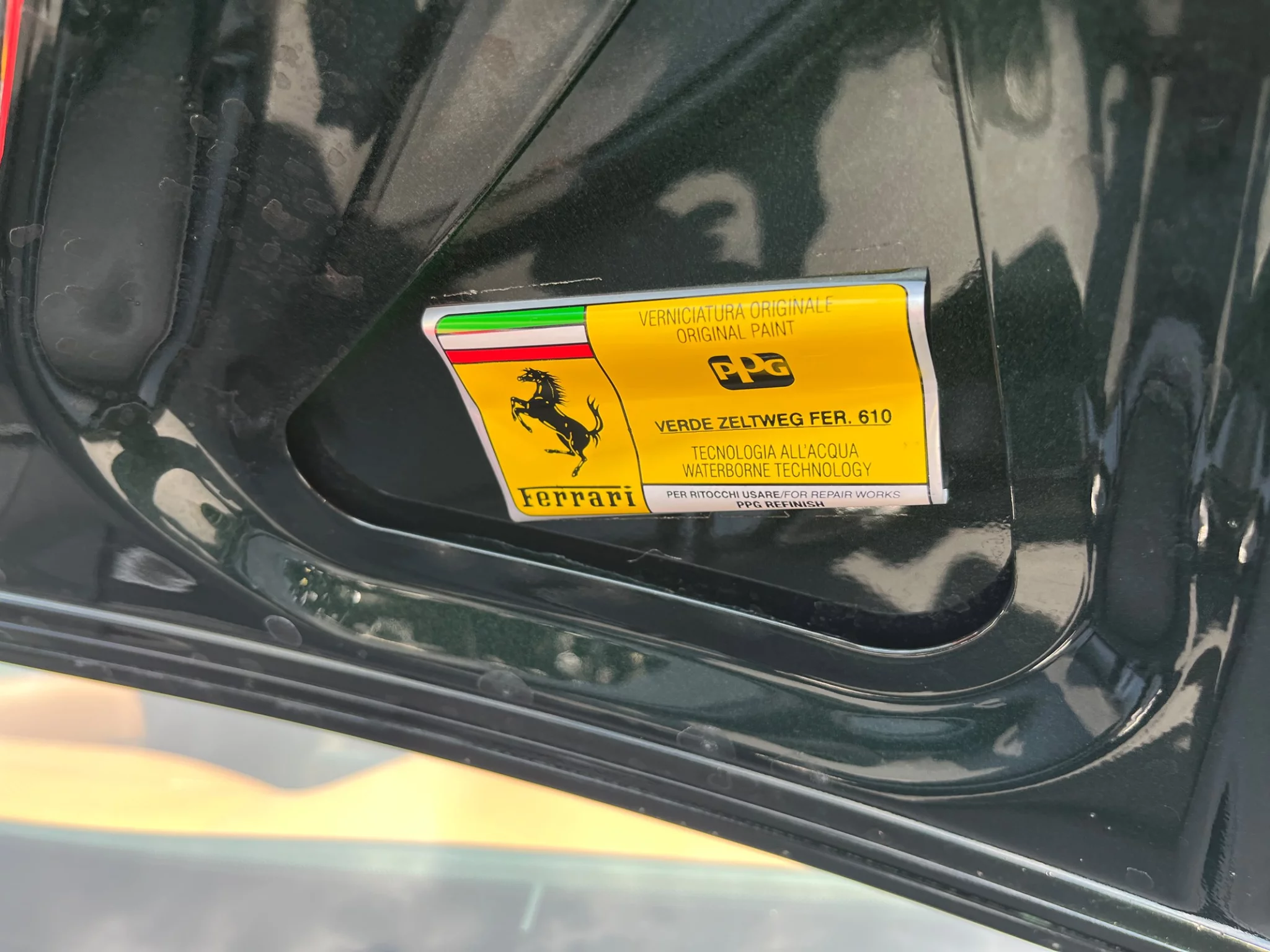 Paint code sticker