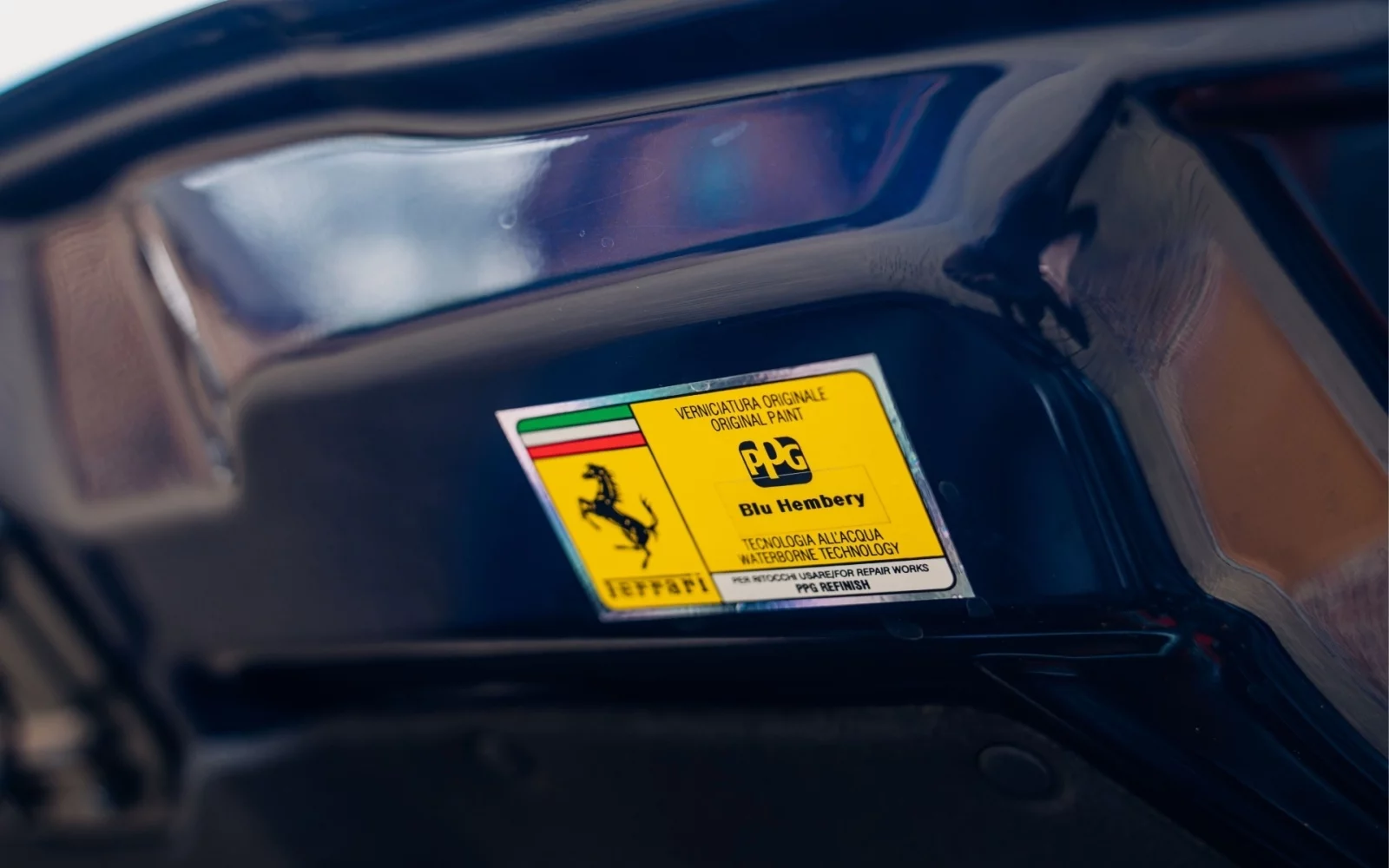 Paint code sticker