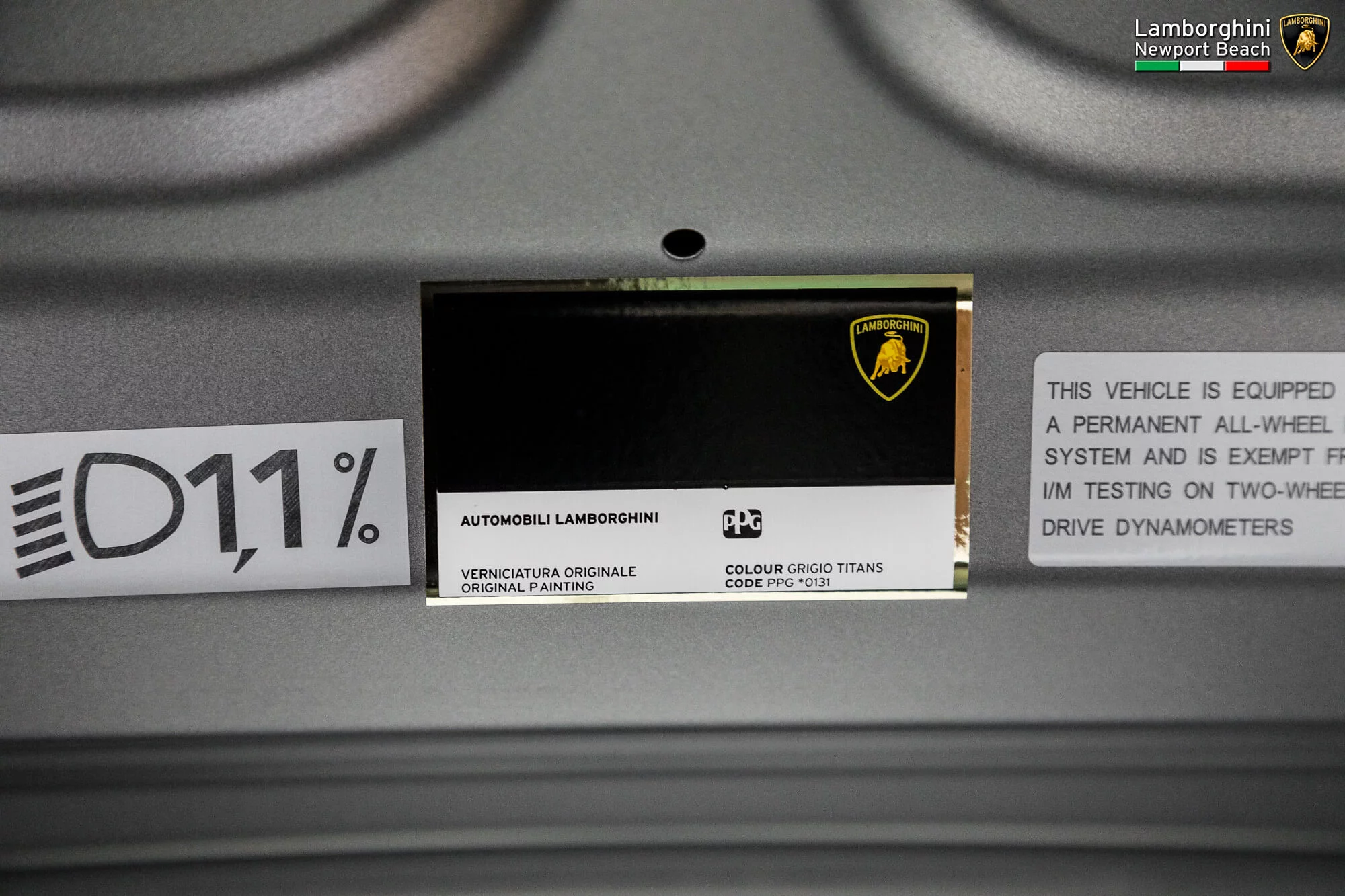 Paint code sticker