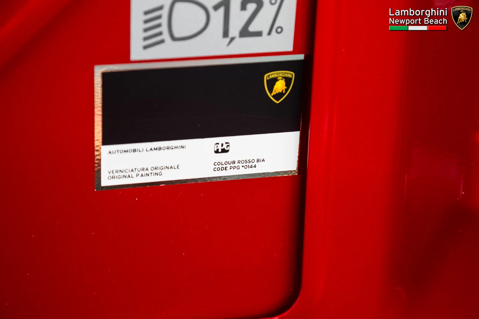 Paint code sticker