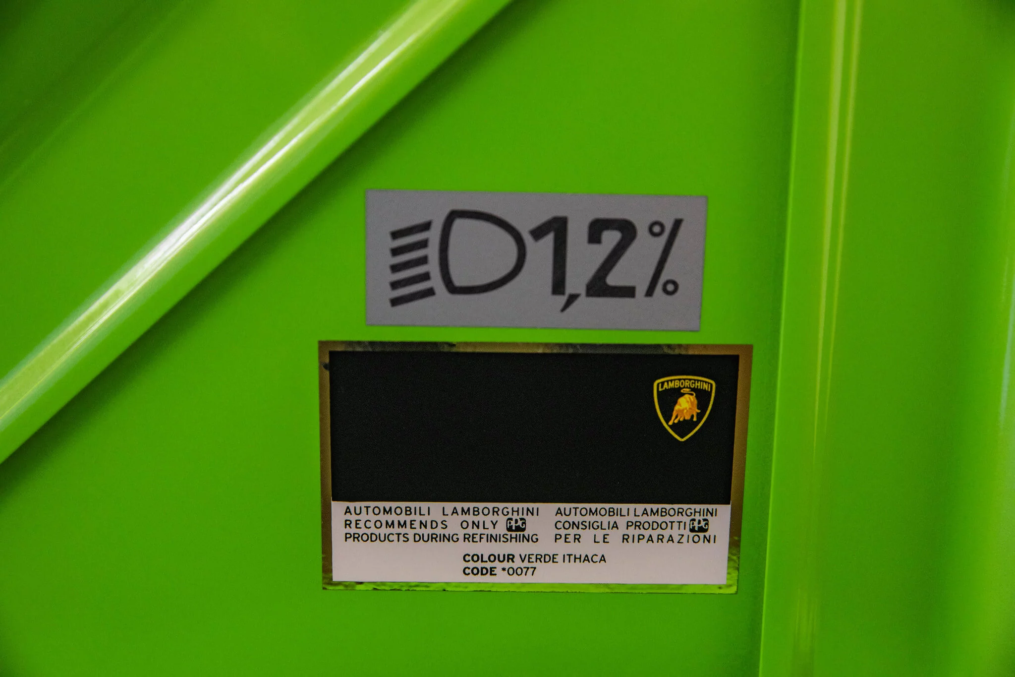 Paint code sticker