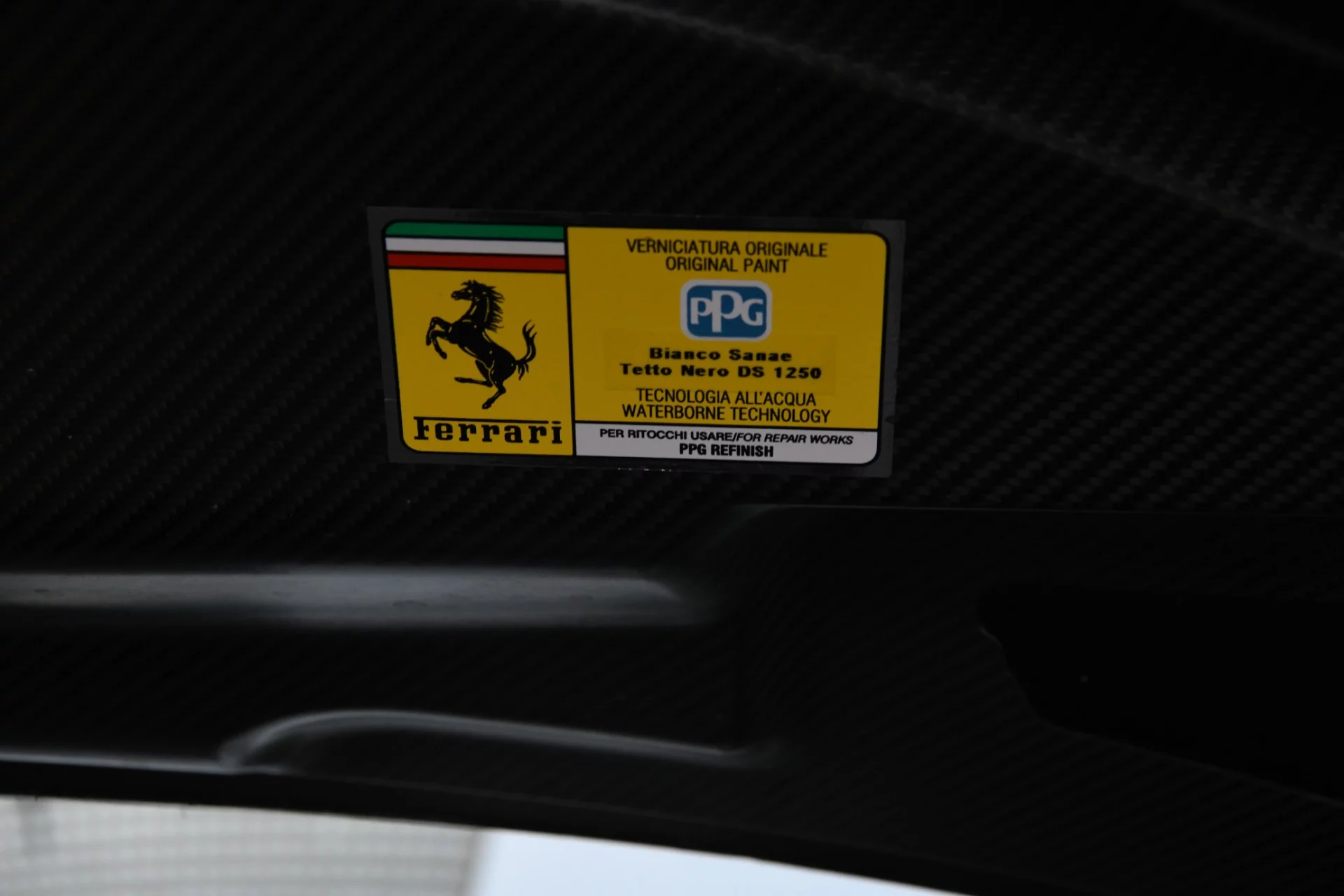 Paint code sticker