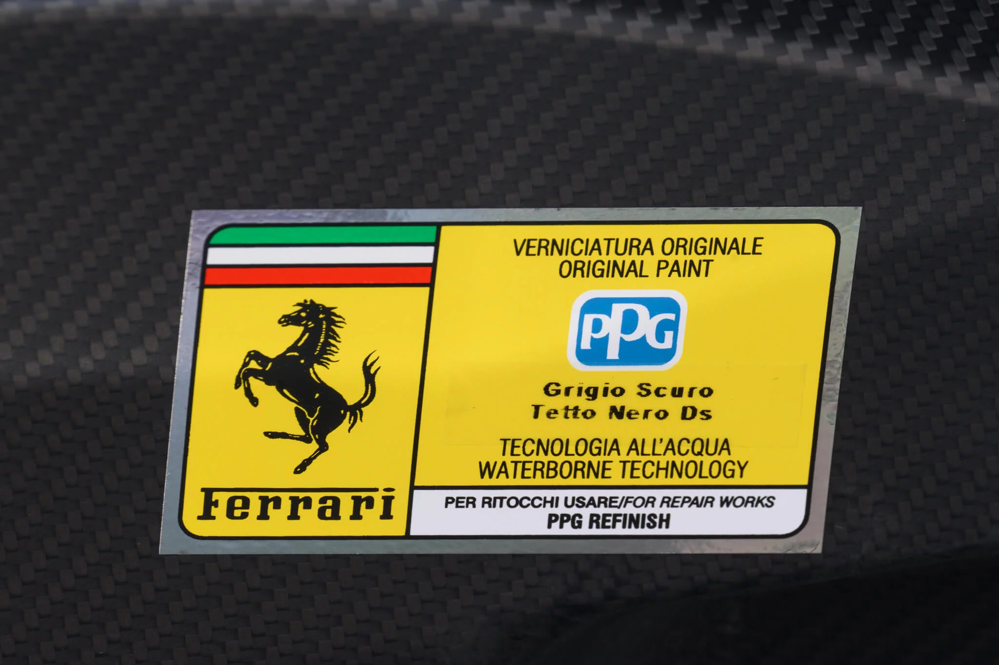 Paint code sticker
