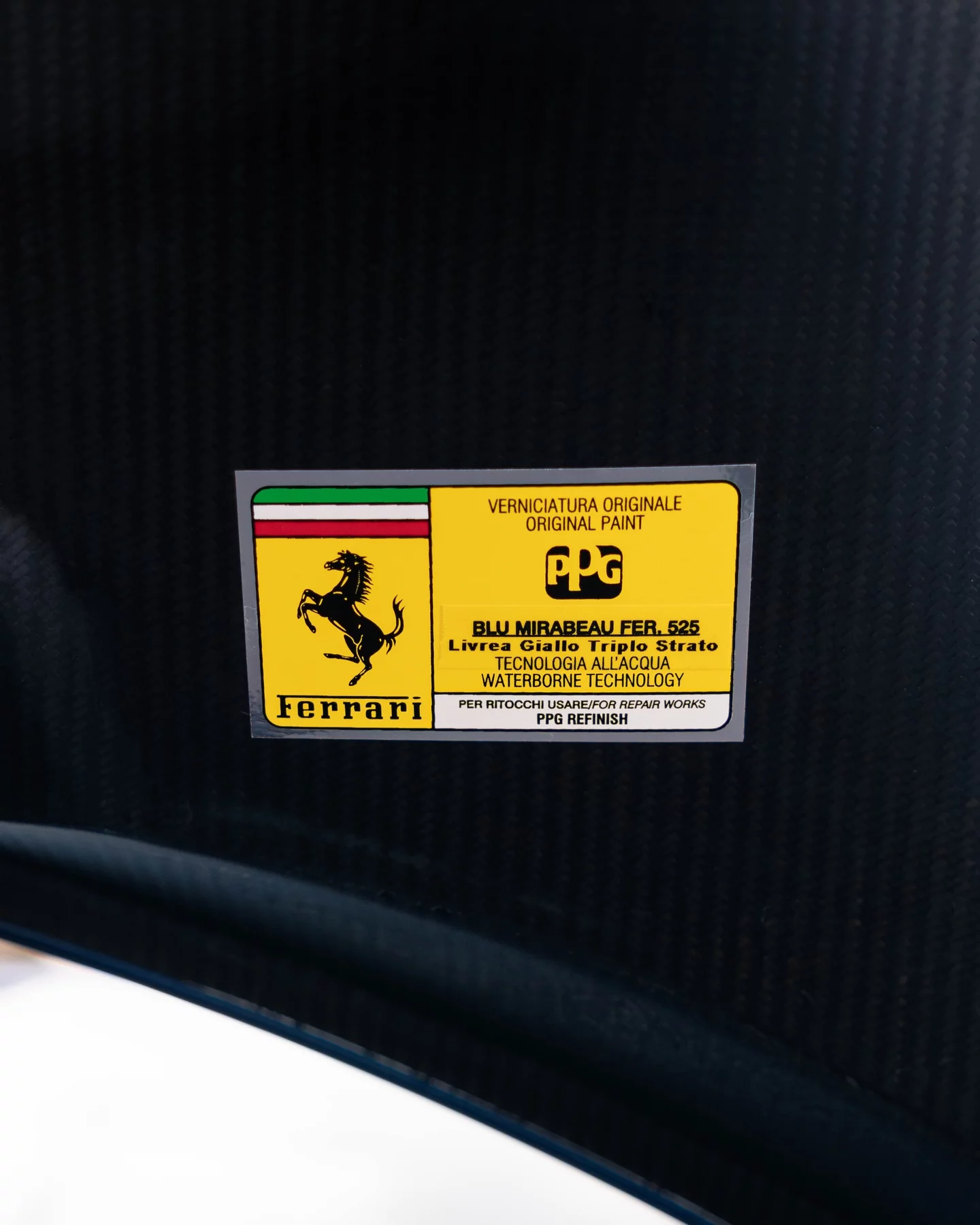 Paint code sticker