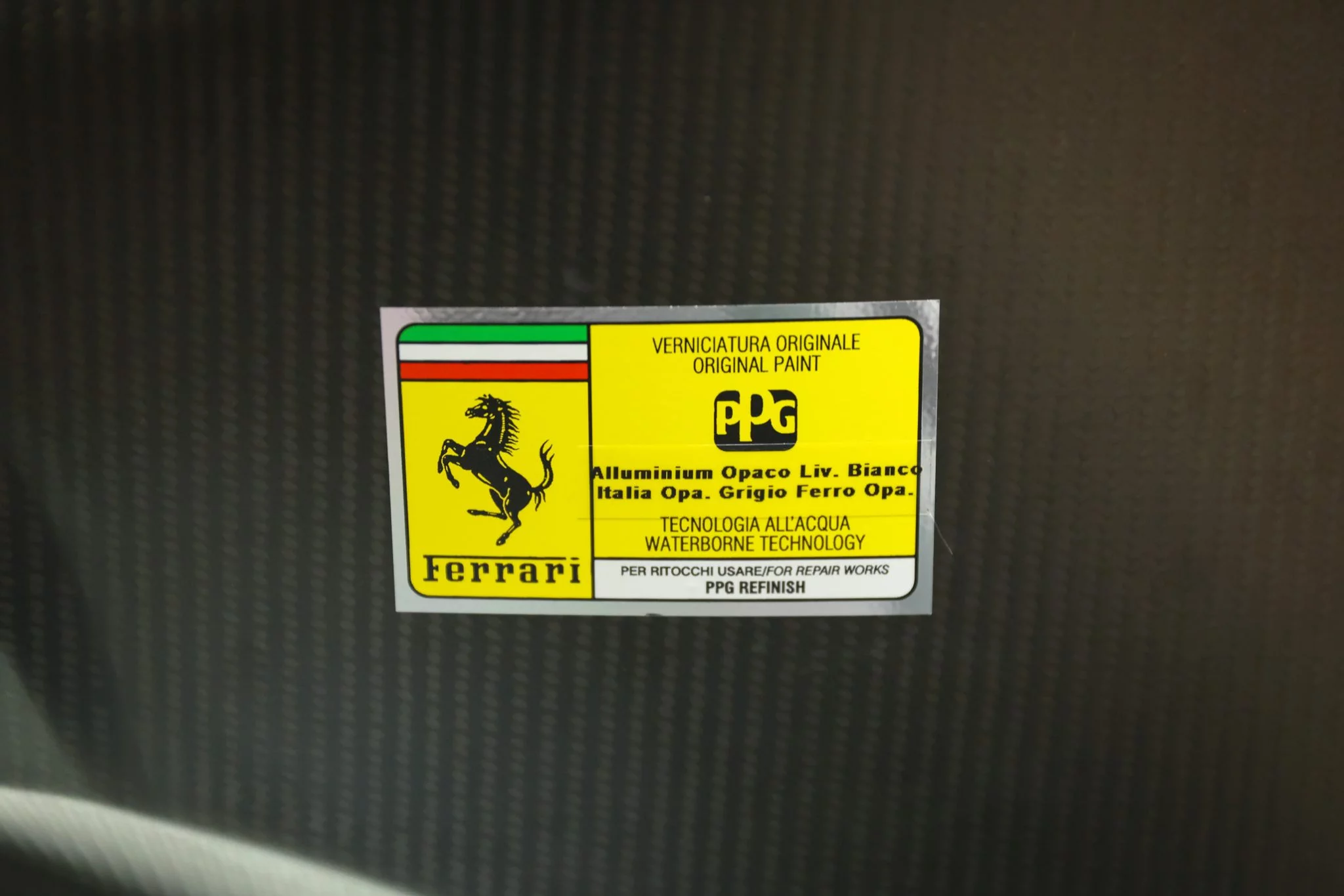 Paint code sticker
