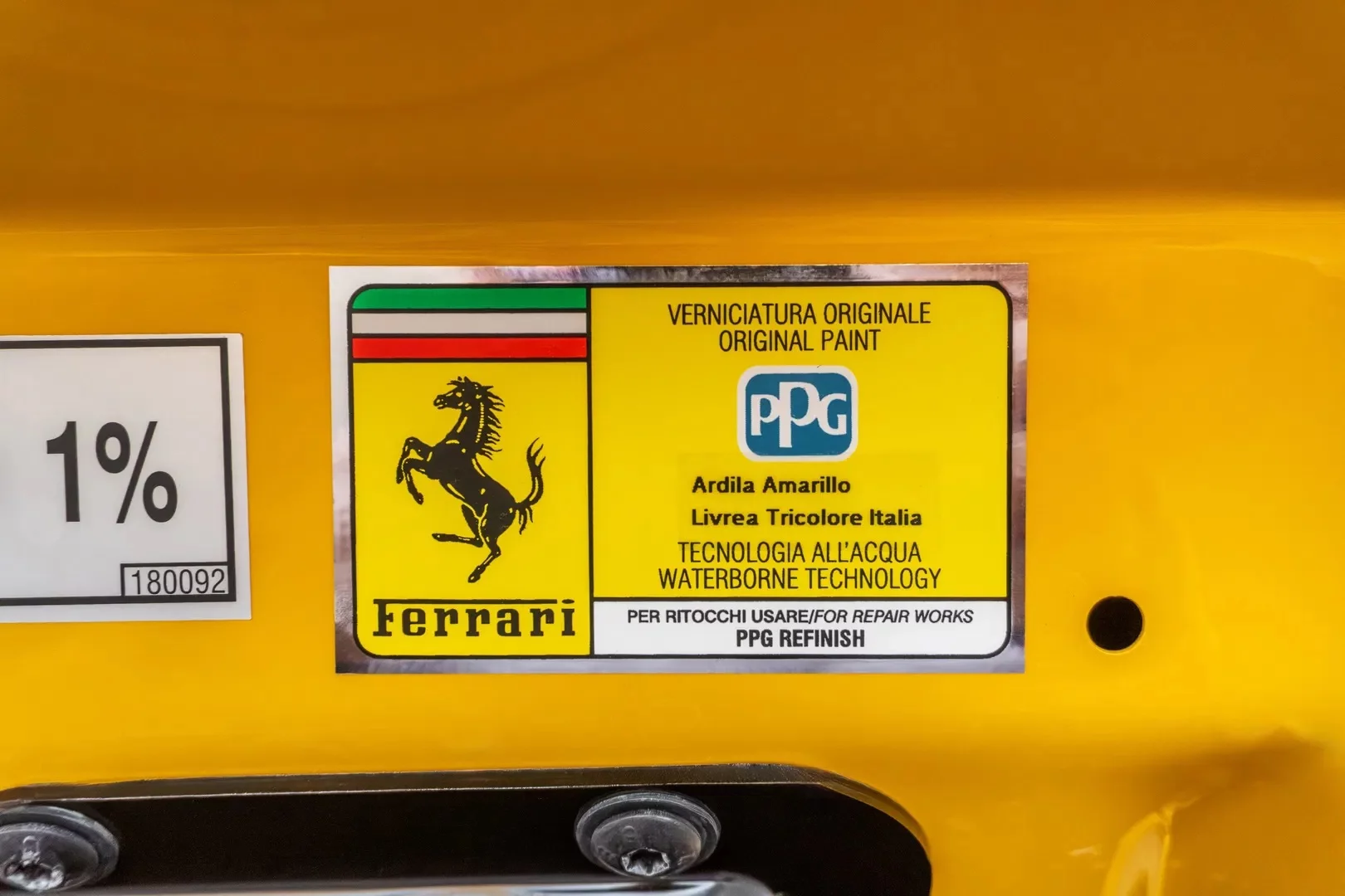 Paint code sticker