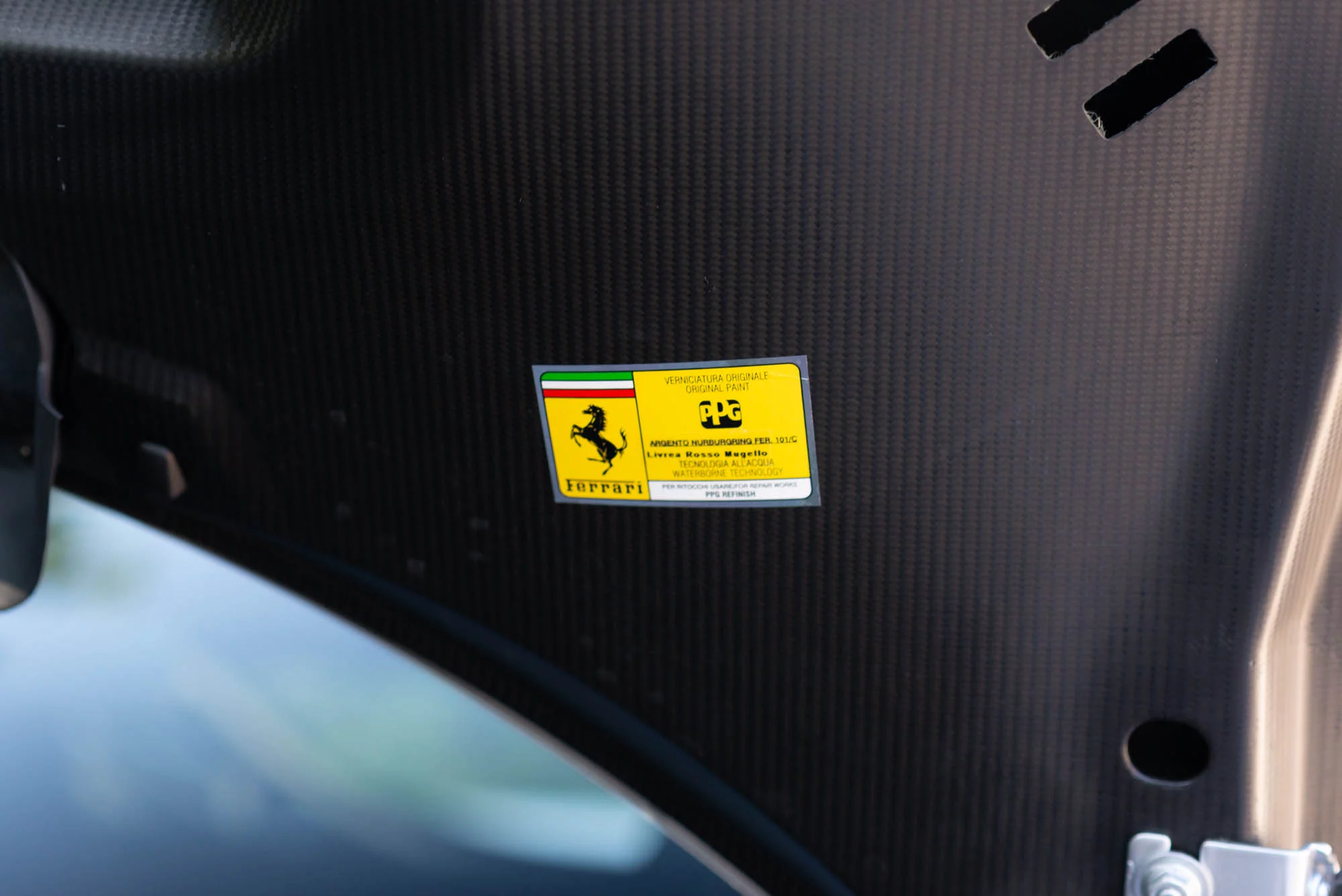 Paint code sticker