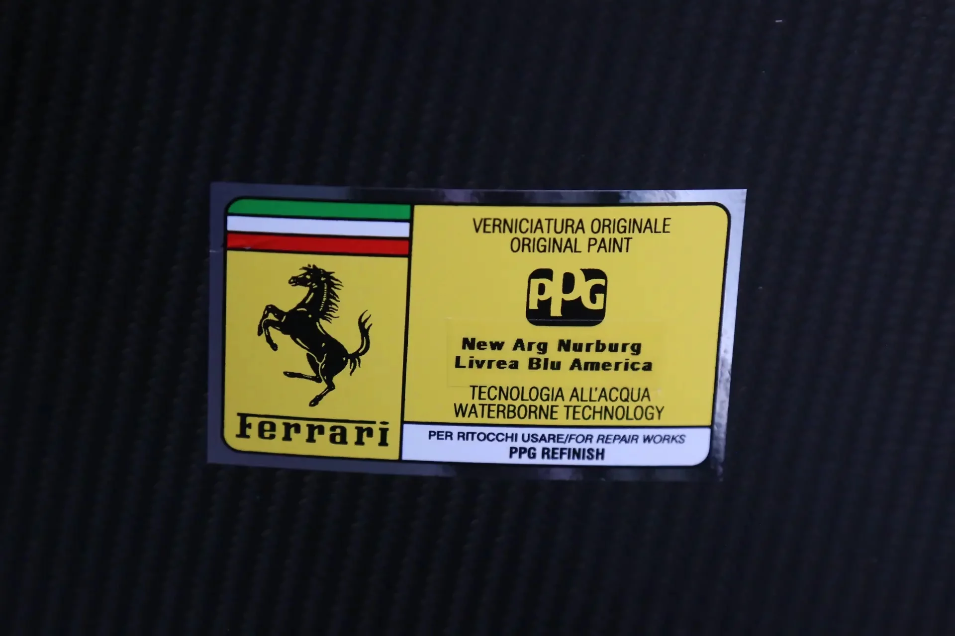 Paint code sticker