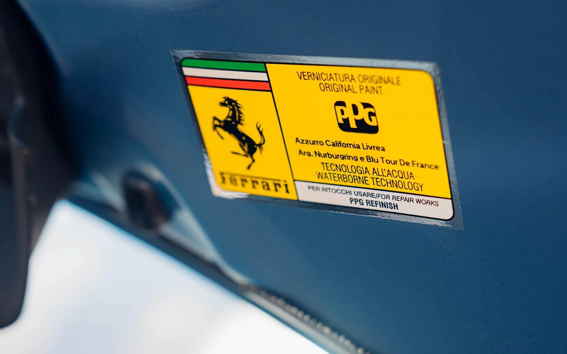 Paint code sticker