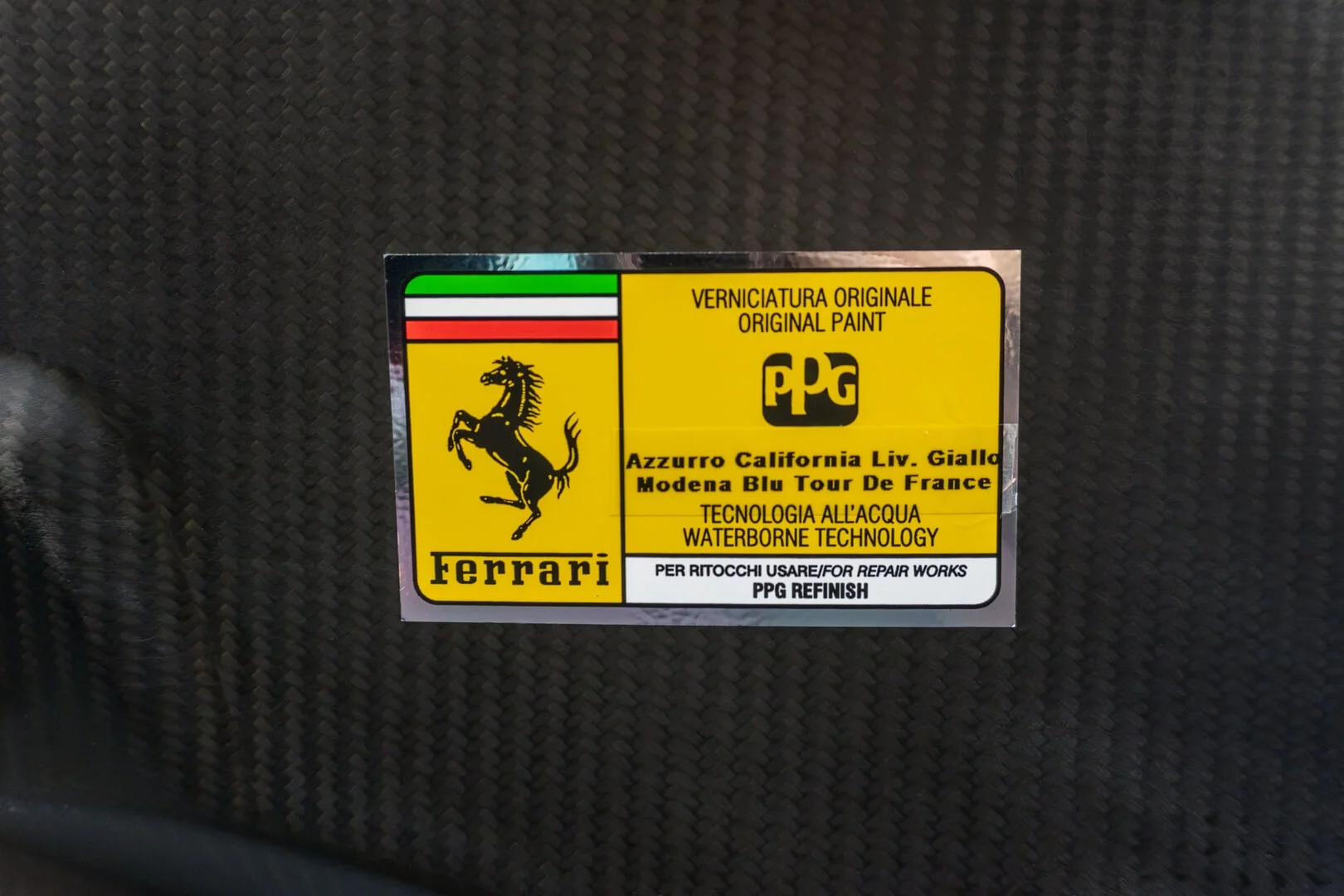 Paint code sticker