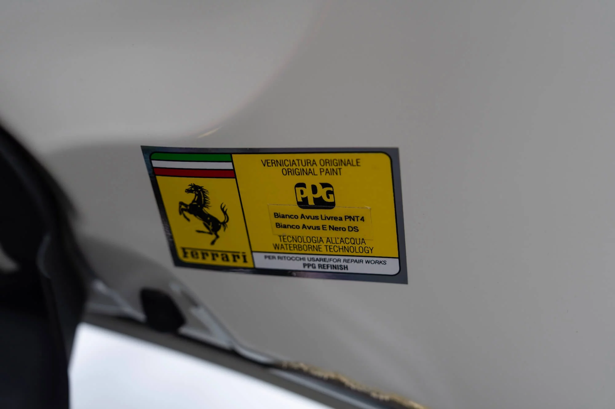 Paint code sticker