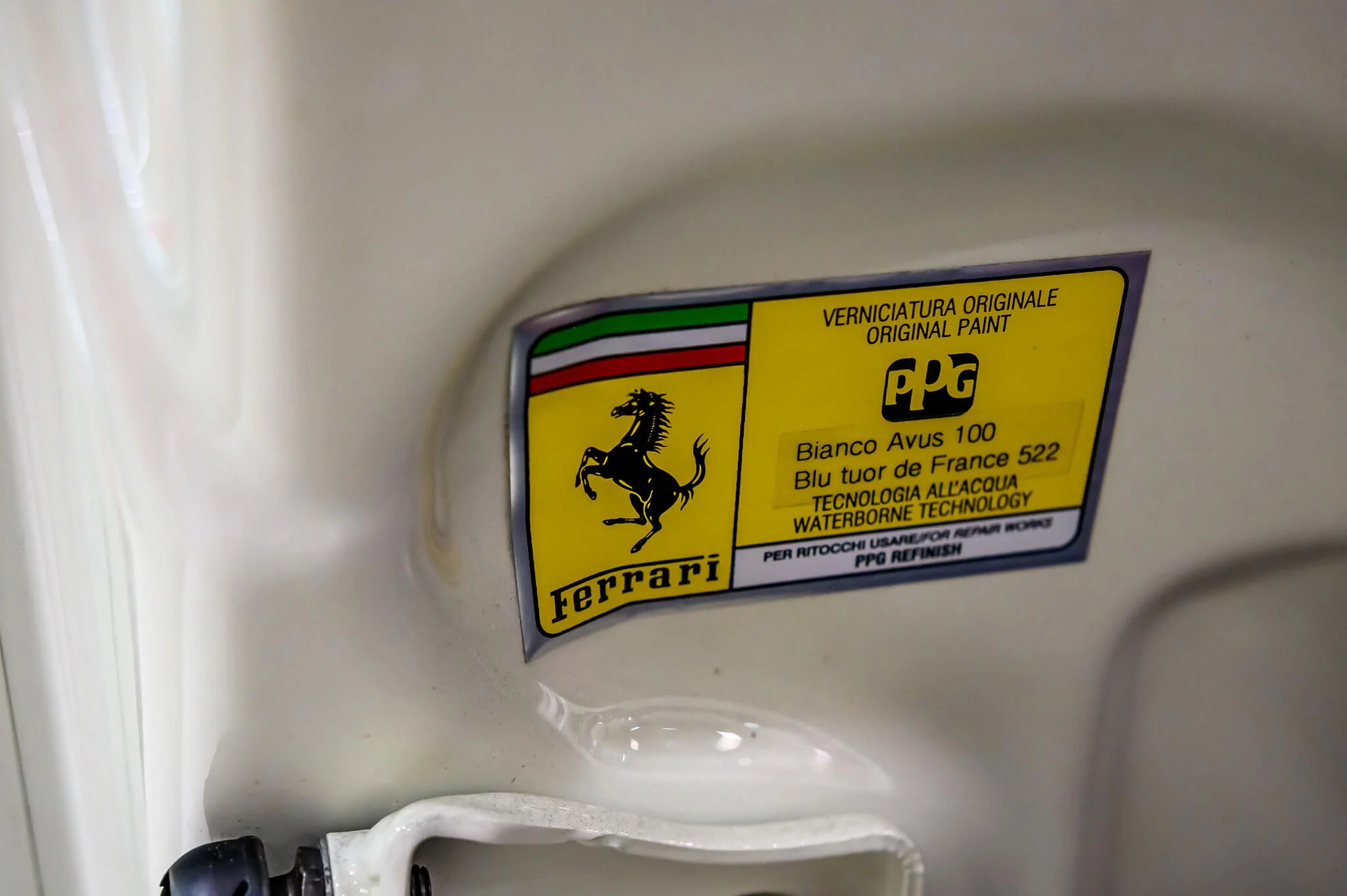 Paint code sticker