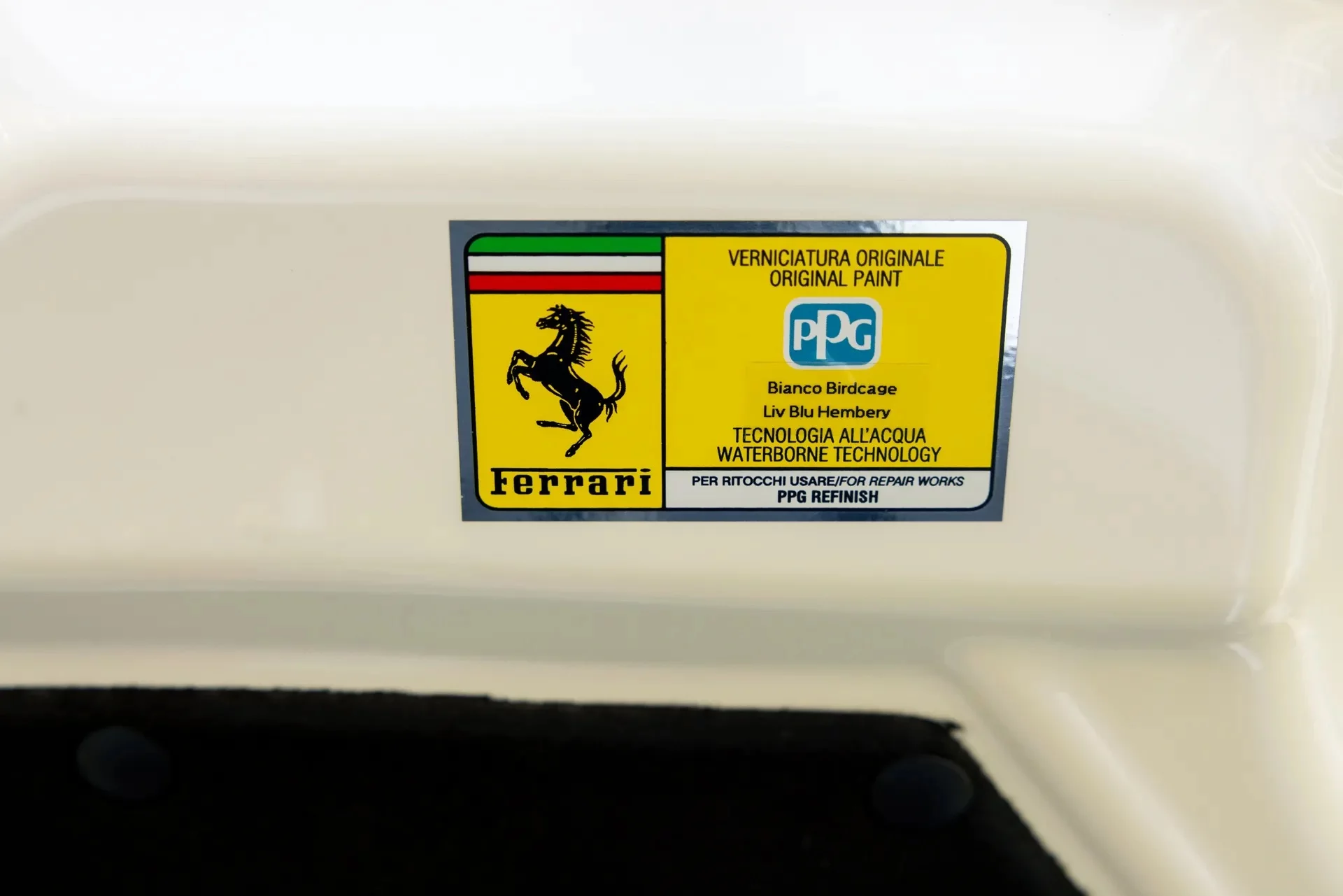 Paint code sticker