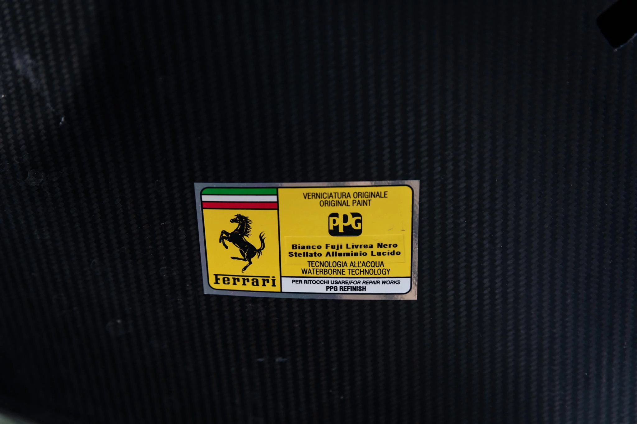 Paint code sticker