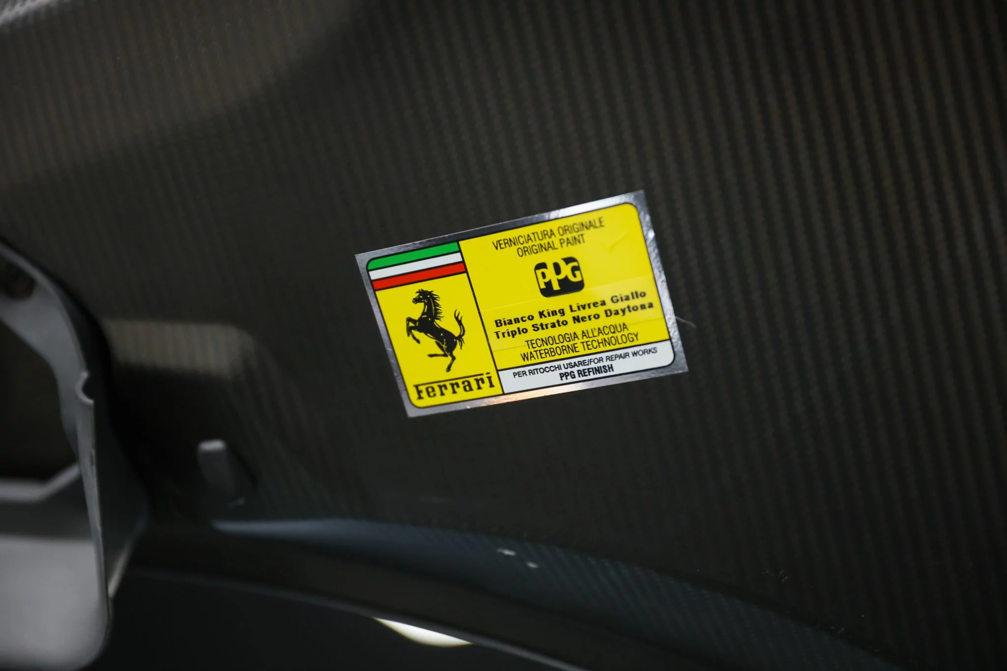 Paint code sticker