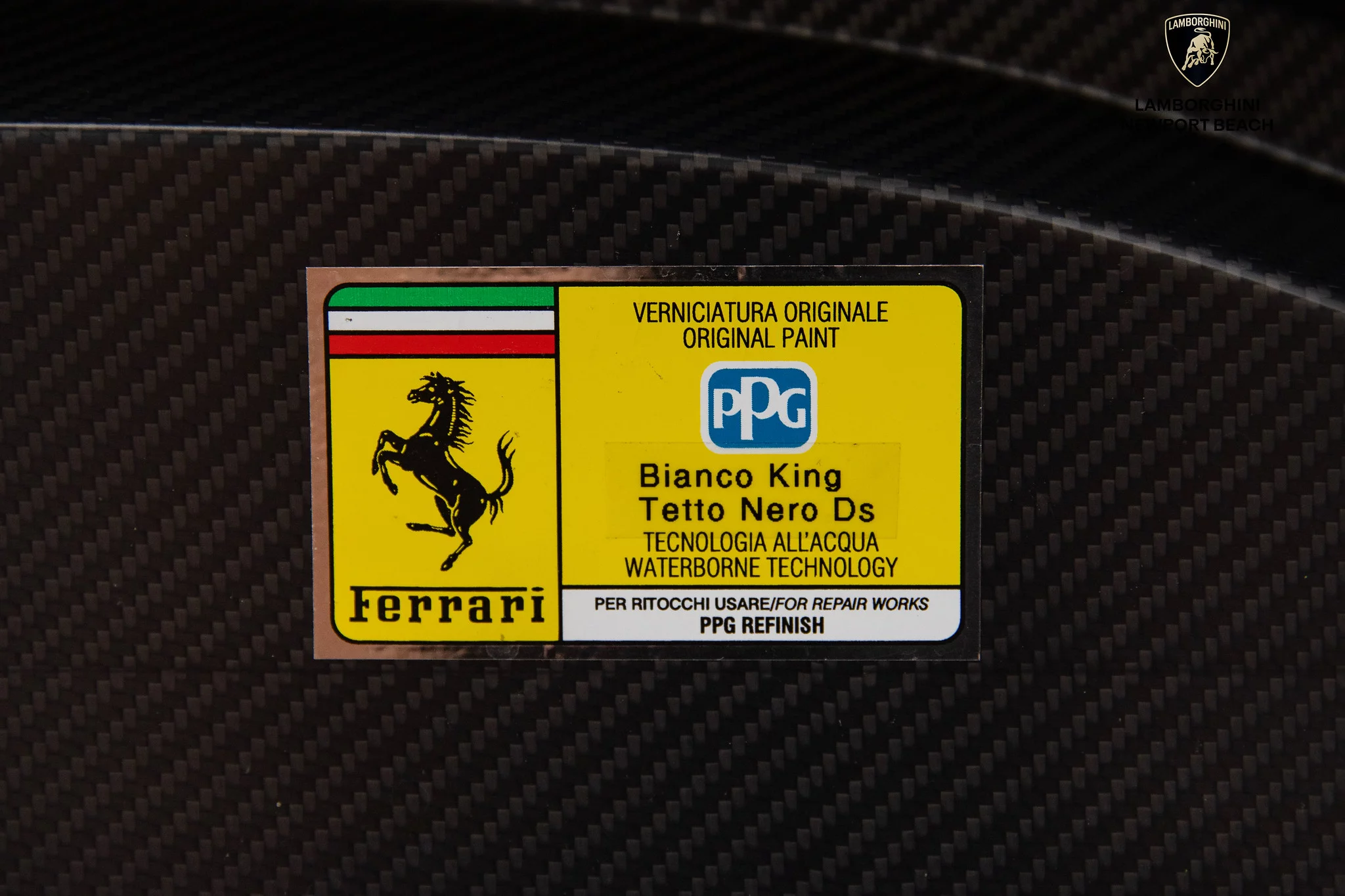 Paint code sticker